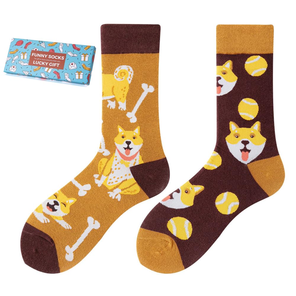 Calcetines Divertidos Unisex para Mujer y Hombre con Diseños Asimétricos en Par - Temas Animales, Comida, Fruta, Deporte y Arte en Algodón - Ideal para Regalos — view 60