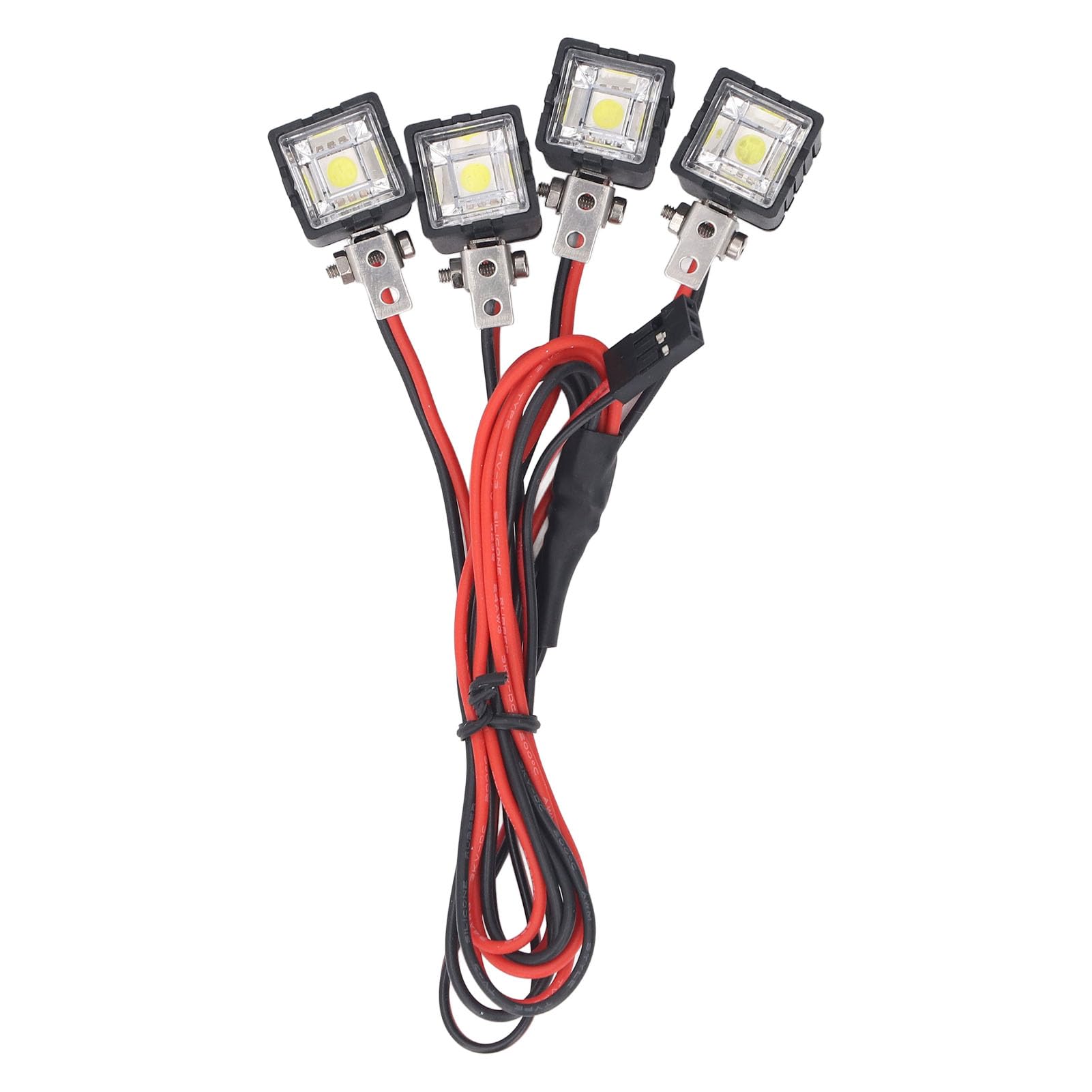 RC -LED -Leuchten, RC -Auto -Front -Scheinwerfer für Axial für SCX10 90046 für RC Car Lights Weiße Beleuchtung Hochhellig LED -Scheinwerfer für 1:10 RC Crawler (4LED)