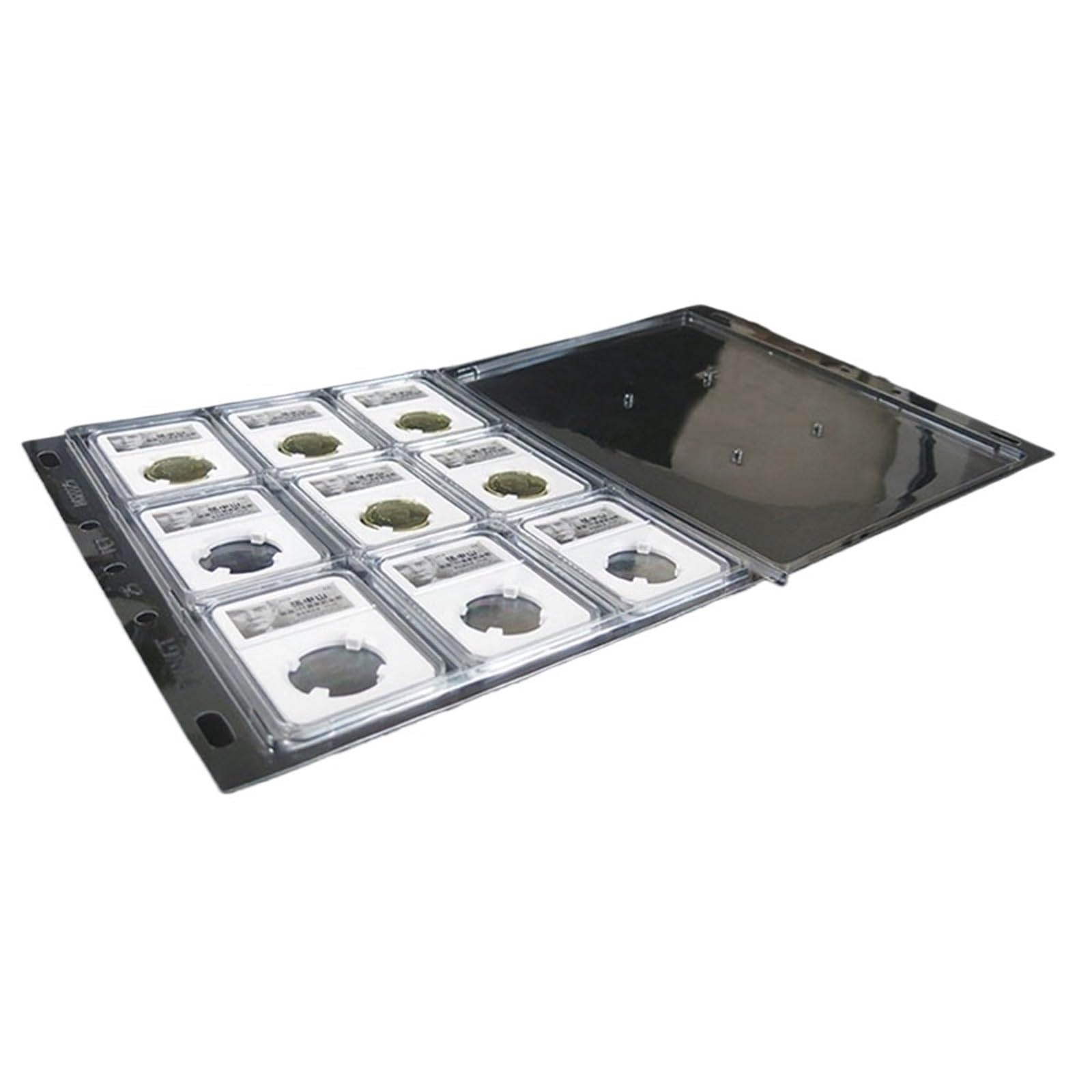 Album Monedas 2Sheets Clear Plastic Certified Coin Slab Binder Album Pages