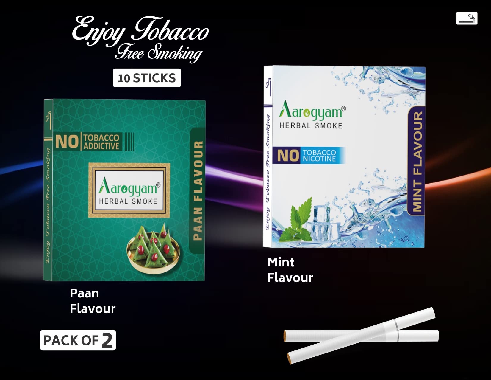 Aarogyam Herbals Pack Of 2 Flavours 100 Tobacco And Nicotine