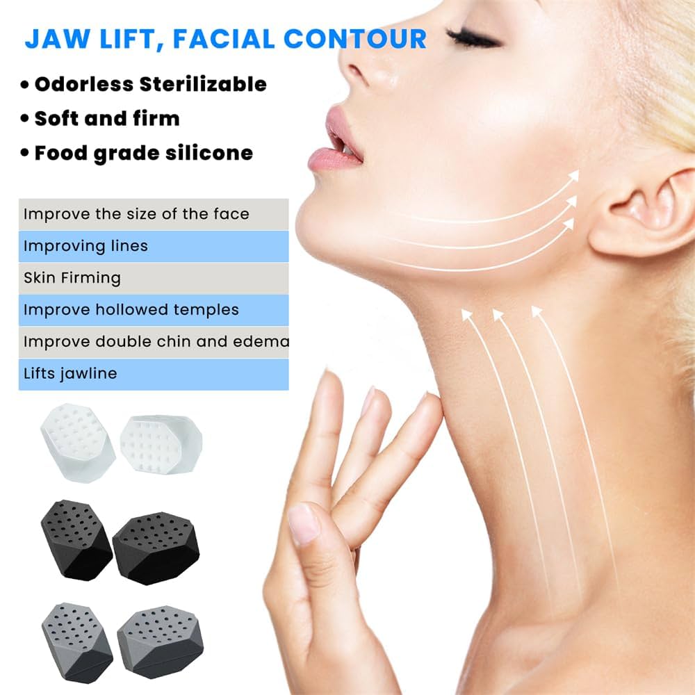 Jaw Exerciser for Men and Women, 3 Resistance Levels Silicone Jawline Exerciser Tablets, Jawline Shaper, Powerful Jaw Trainer for Beginner, Intermediate and Advanced Users, Slims and Tones the Face : Buy Online