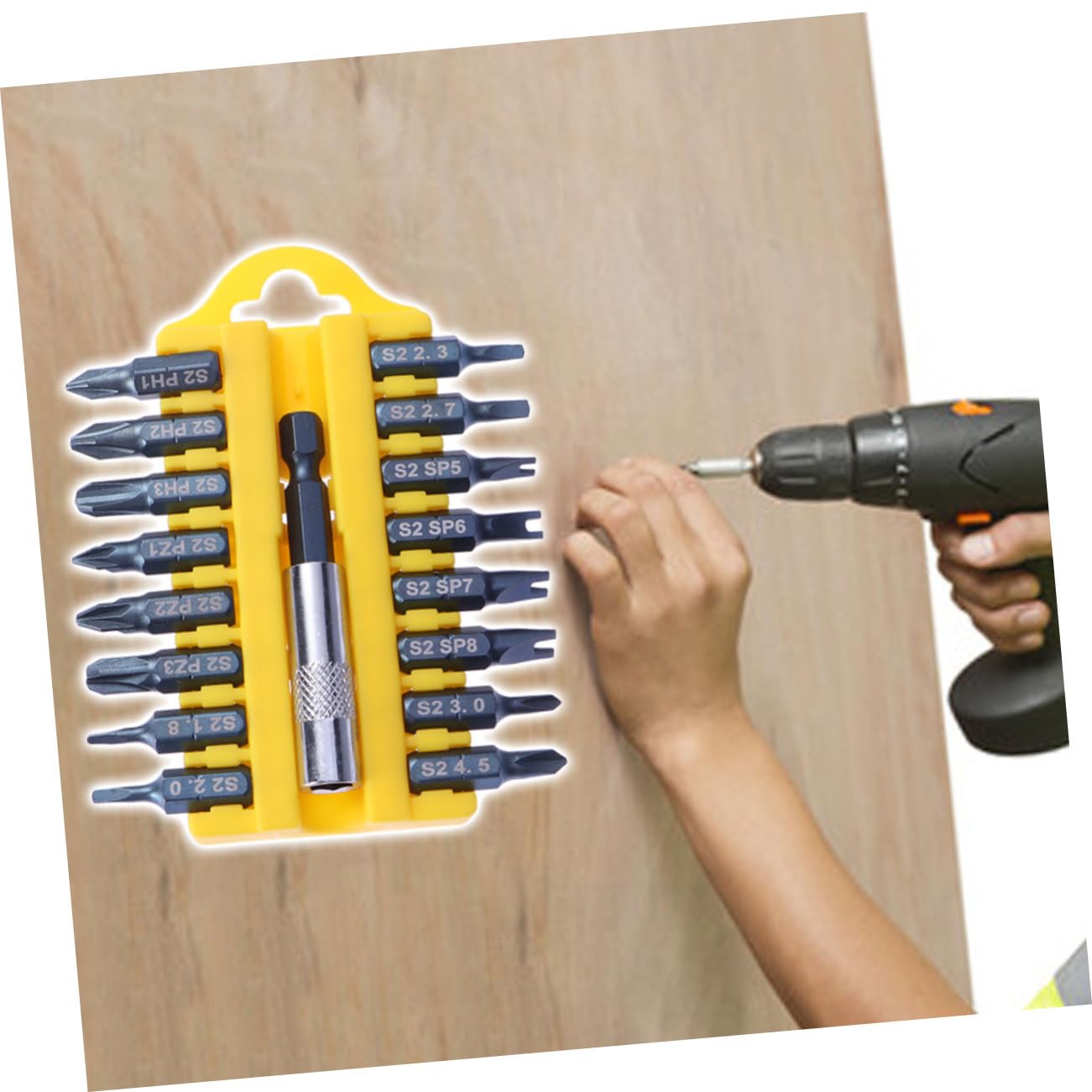 UKCOCO 3 Pezzi 17 1 Set Di Punte Per Cacciavite Con Supporto Di Estensione Magnetico 17 in 1 Tipo Triangolare Per Cacciaviti Elettrici