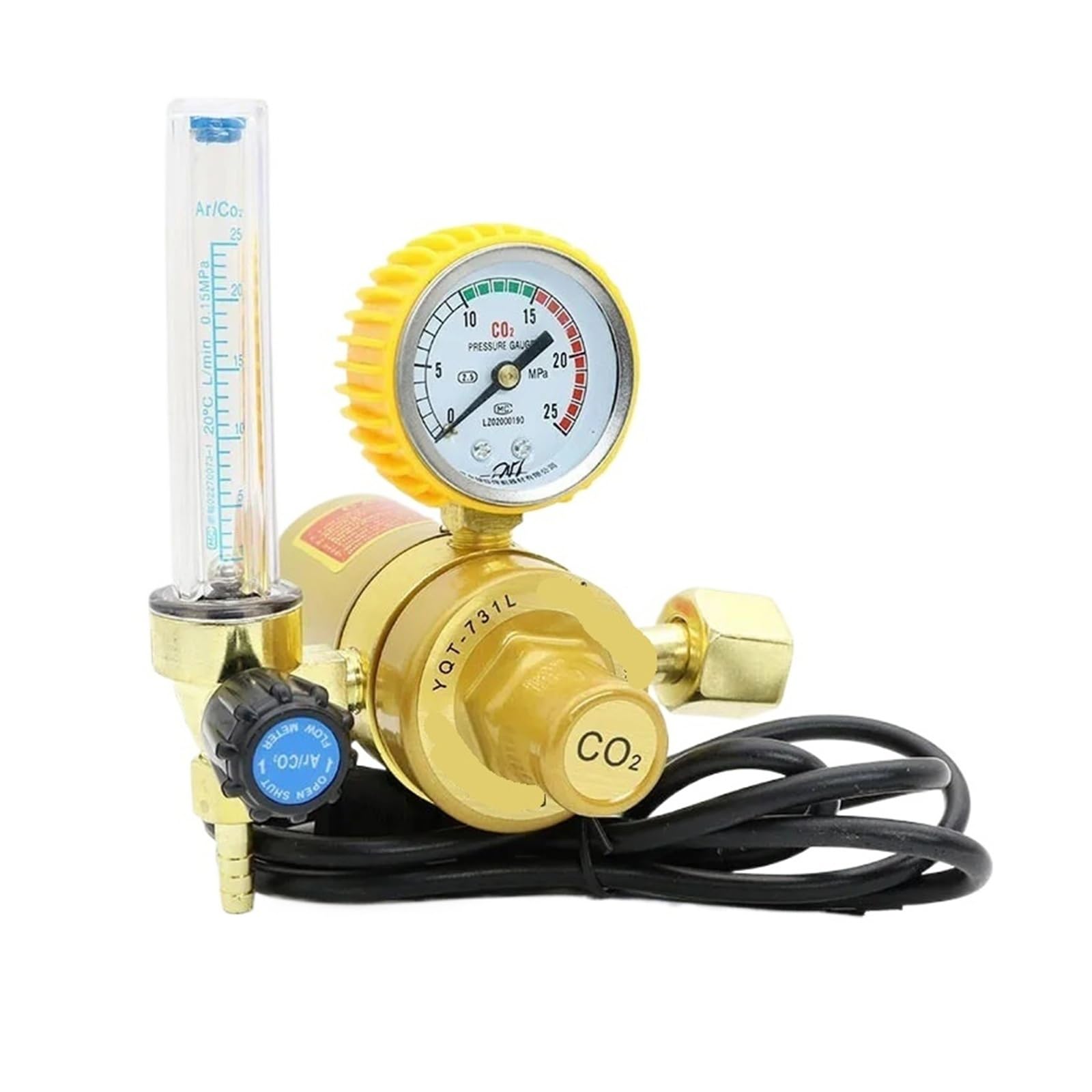 Vmvud 36V Regulator Air Pressure Regulator Welding Gas Regulators Valve Control Weld Compressor Parts Reducer Heated Flow Meter Gauge(36V)