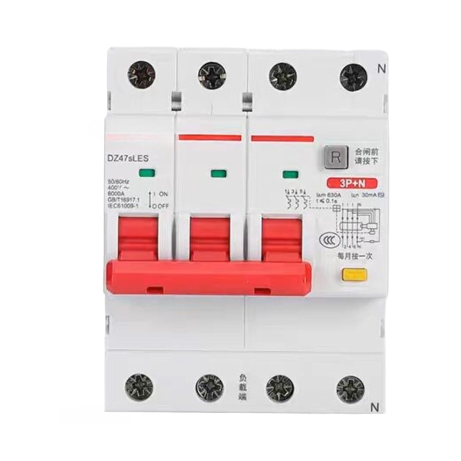 Interruttore magnetotermico 2P 1P 63A 3P+N 4P(3P+N; 10A)