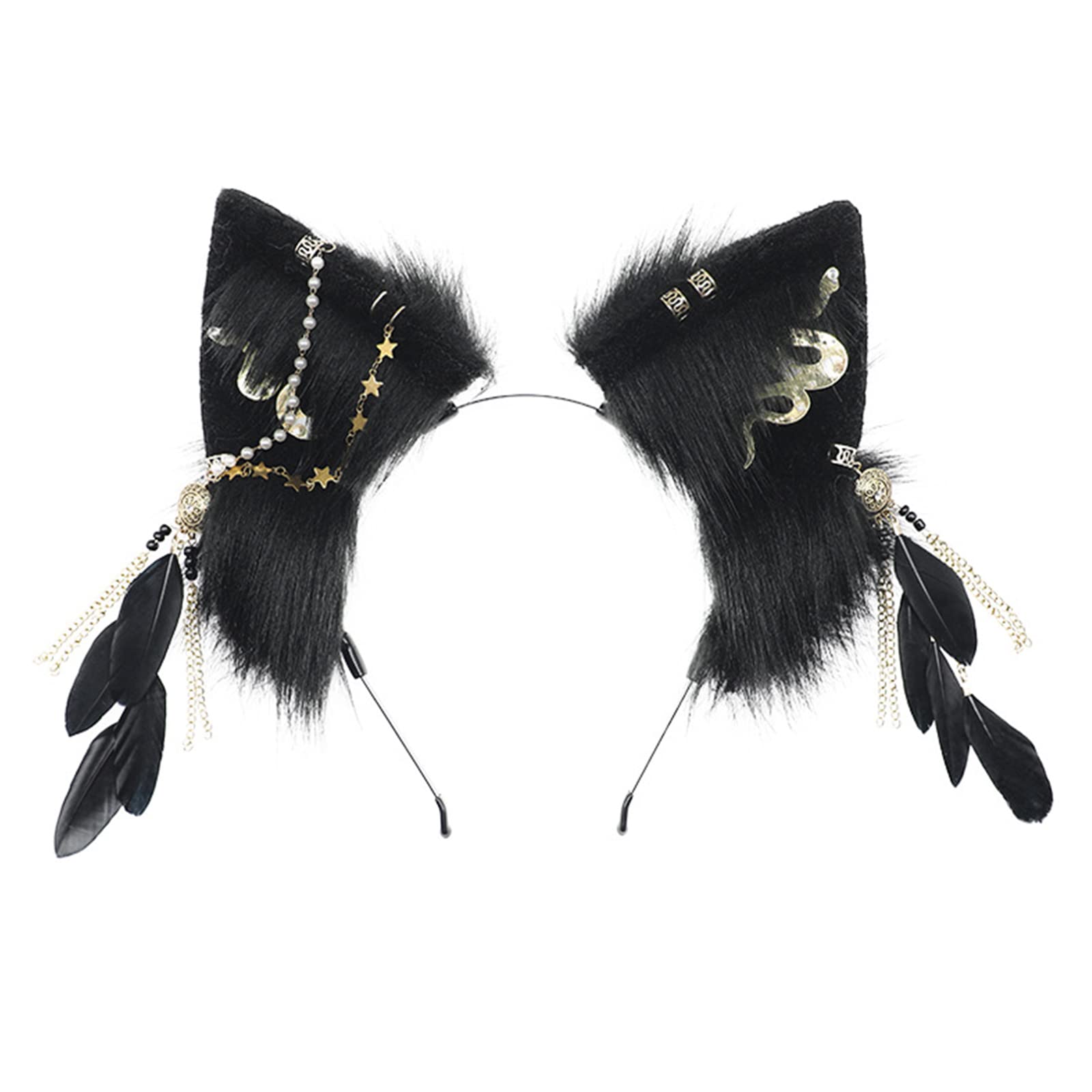 Fentency Furry Foxes Ears Cats Girls Cosplays Hair Accessories Plush Ear Headband Decorations Role Playing