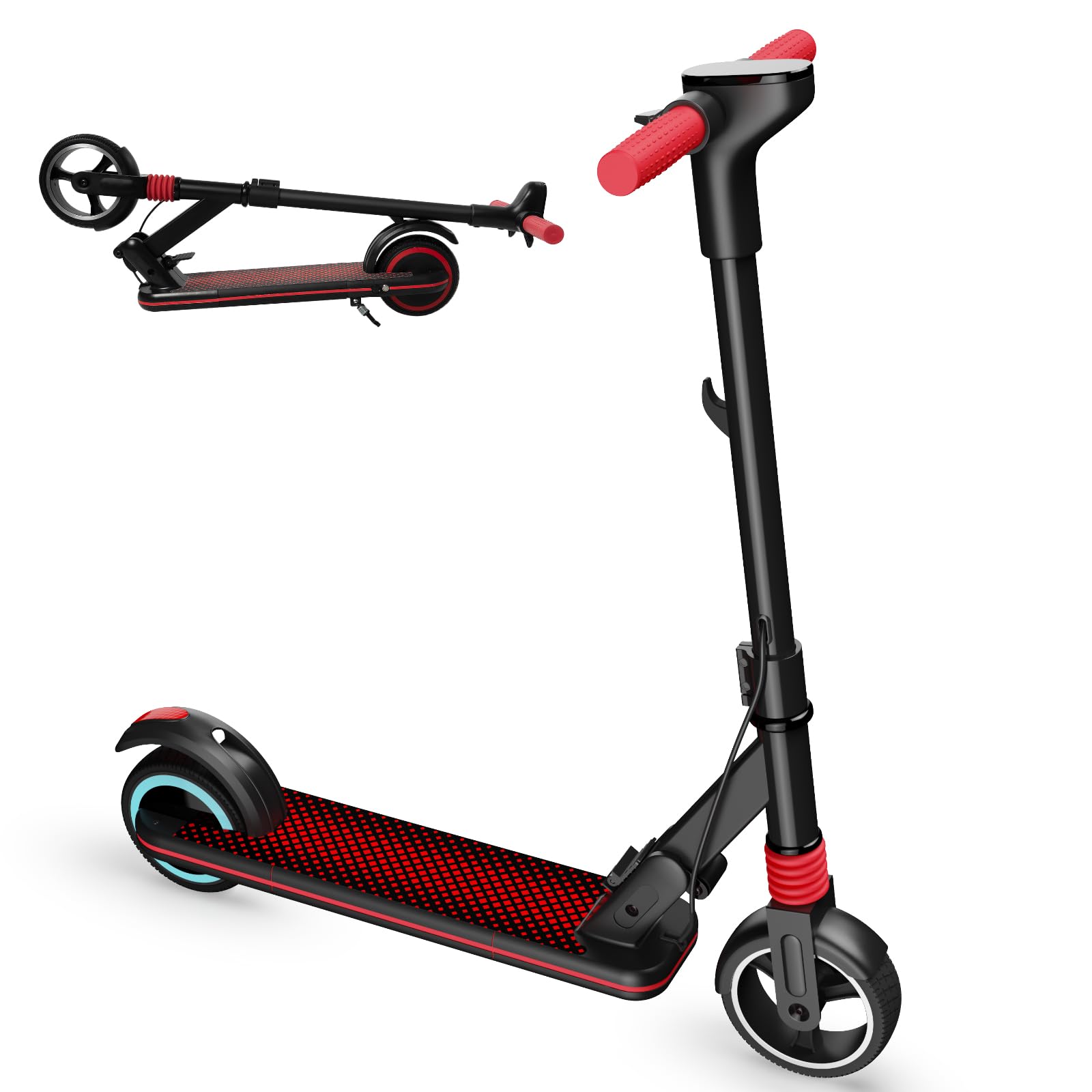 Monopattino Elettrico Bambini dai 6 ai 12 anni Autonomia 8KM Pieghevole Velocità 14km/h Luci LED Display Regalo per Ragazzi e Bambini