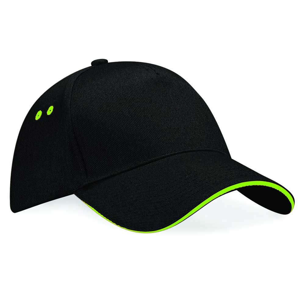 Beechfield Ultimate 5 Panel Contrast Cap With Sandwich Peak Mens