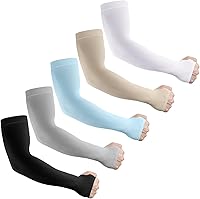 Vista 11 de Mangas de compresión de protección solar para hombres y mujeres, mangas de compresión para fútbol, golf y voleibol