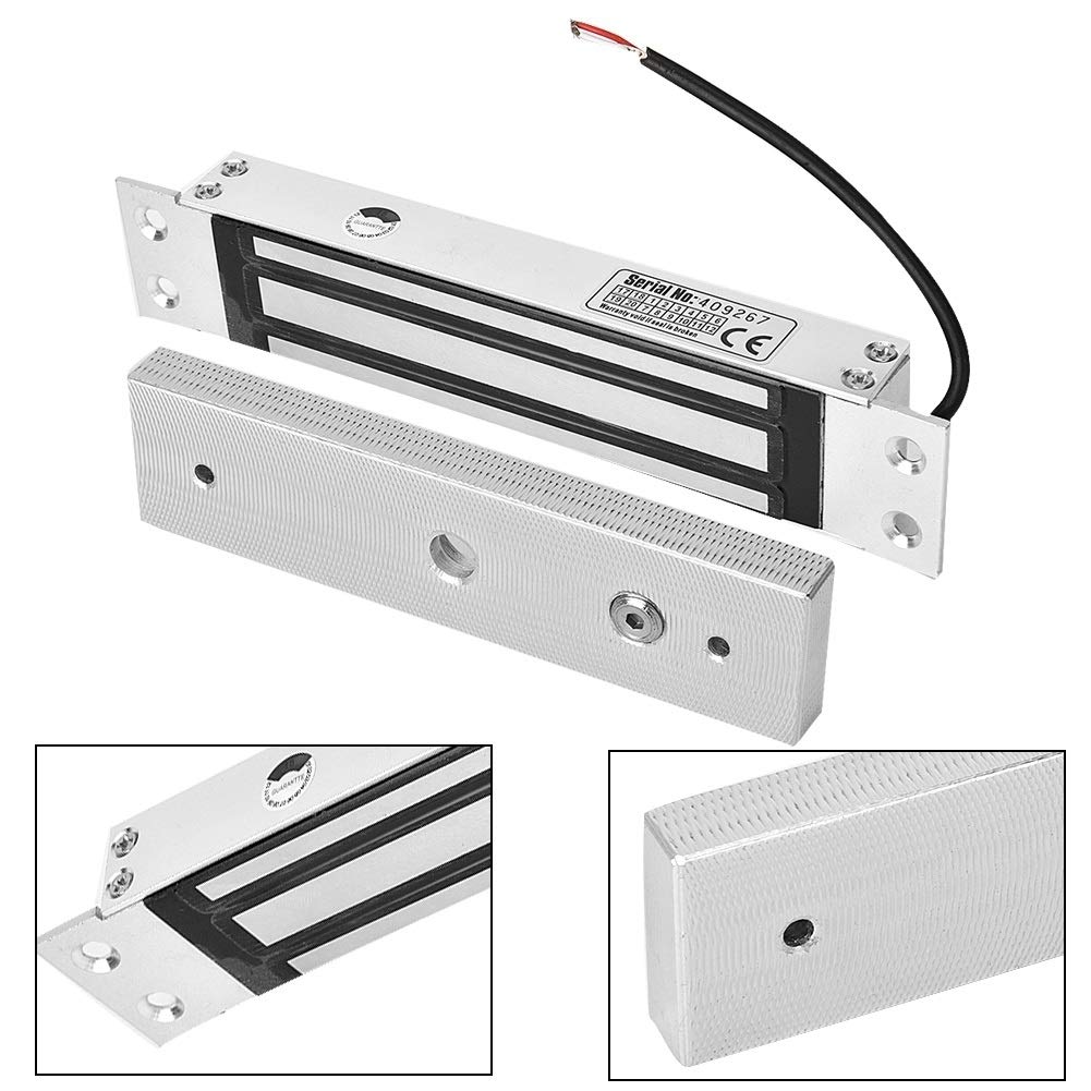 Cerradura electromagnética, MAGT eléctrico magnético Flush cerradura electromagnética Monte Embedded DC 12V 180kg Fuerza de retención for el control de acceso de una sola puerta