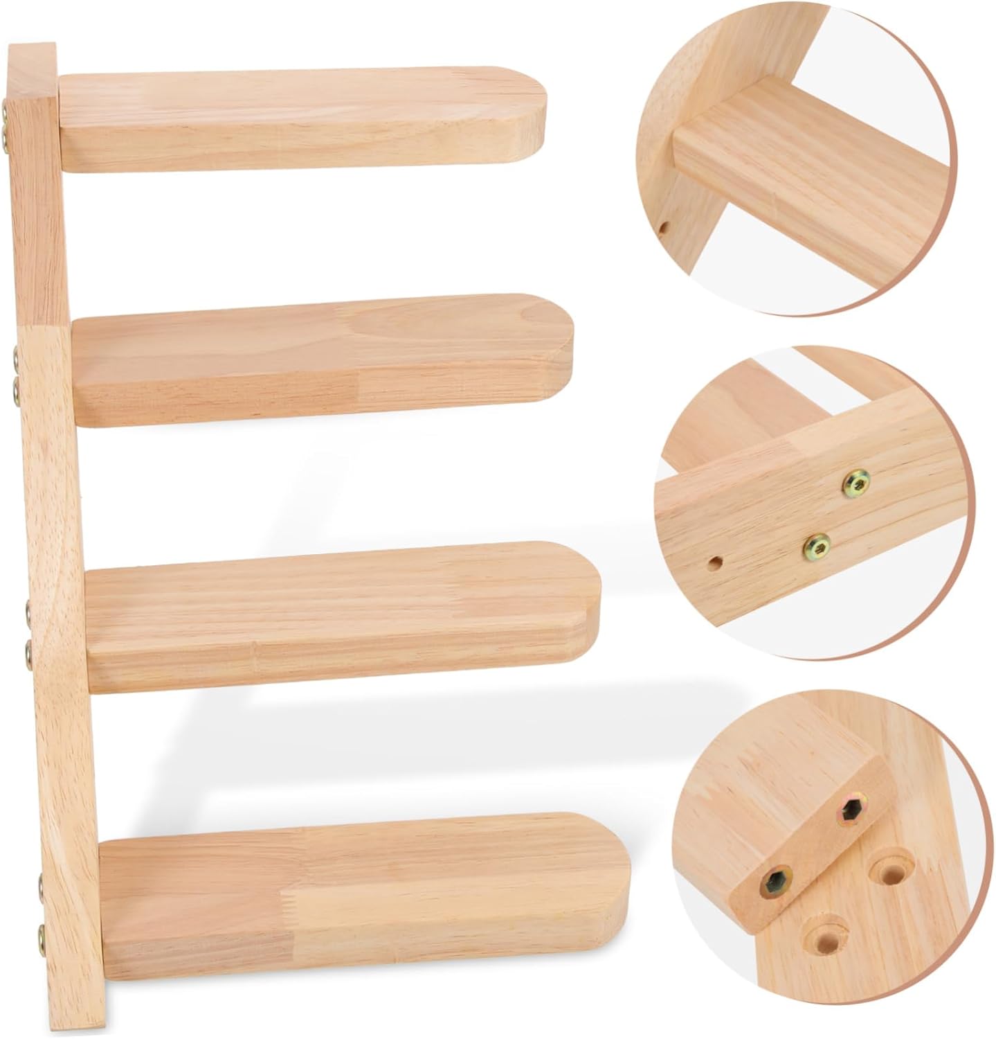 BESTonZON Wear Resistant Indoor Cat Platform Solid Wood Thick Cat Shelf Wall Mounted Step for Jumping and Perching