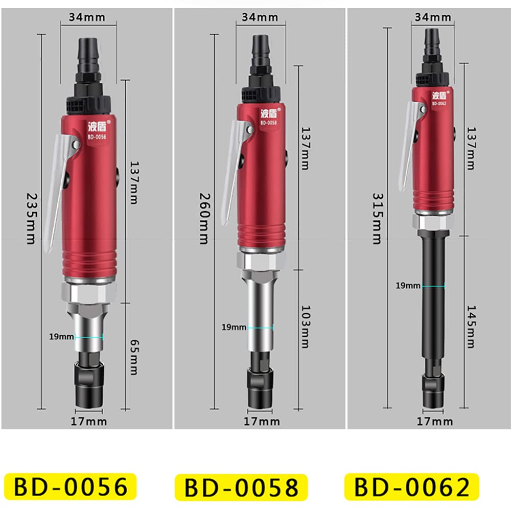 Jieotwice Extra Long Air Die Grinder Pneumatic Straight Sander Pneumatic Grinding Machine 20000RPM Chuck 3MM/6MM Power Tools (BD-0056)