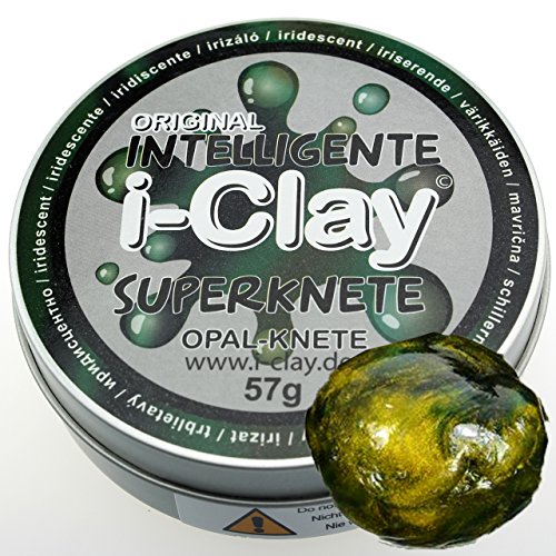 Preisvergleich Produktbild Intelligente Superknete I-Clay Dose Opal Grün / Dunkelgrün Knete