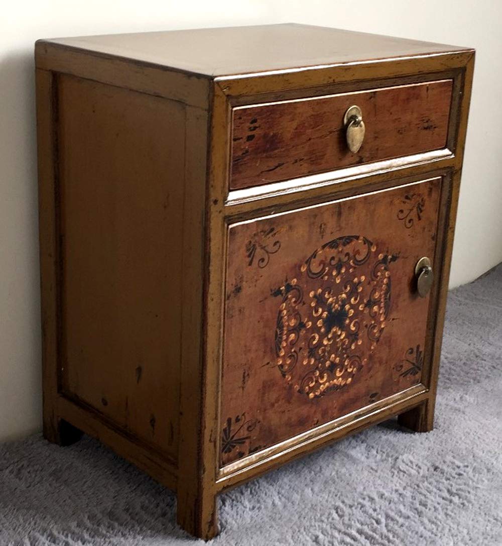 Chine Meuble Console de Nuit Oriental Petite Armoire Commode