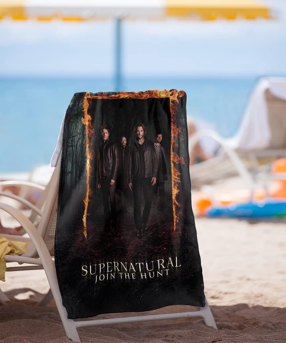LOGOVISION Supernatural Fire Frame Officially Licensed Beach Towel 30