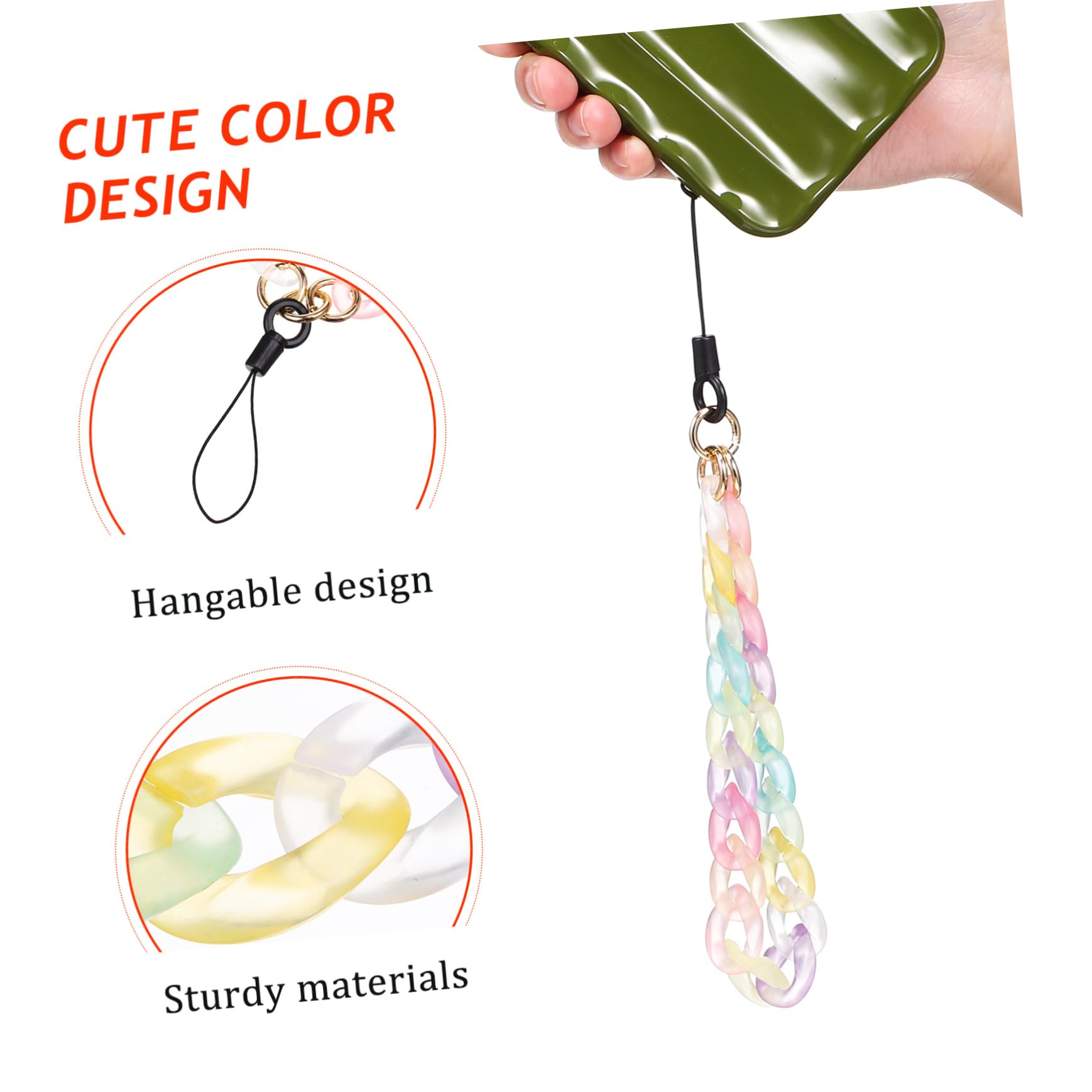 Artibetter Handy Lanyard Farbige Charm Lanyards Für Handys Schlüsselanhänger Handy Sling Handy Lanyard Handschlaufe Handy Dekoration Zum Aufhängen Armband Bastelset Handy Dekoration