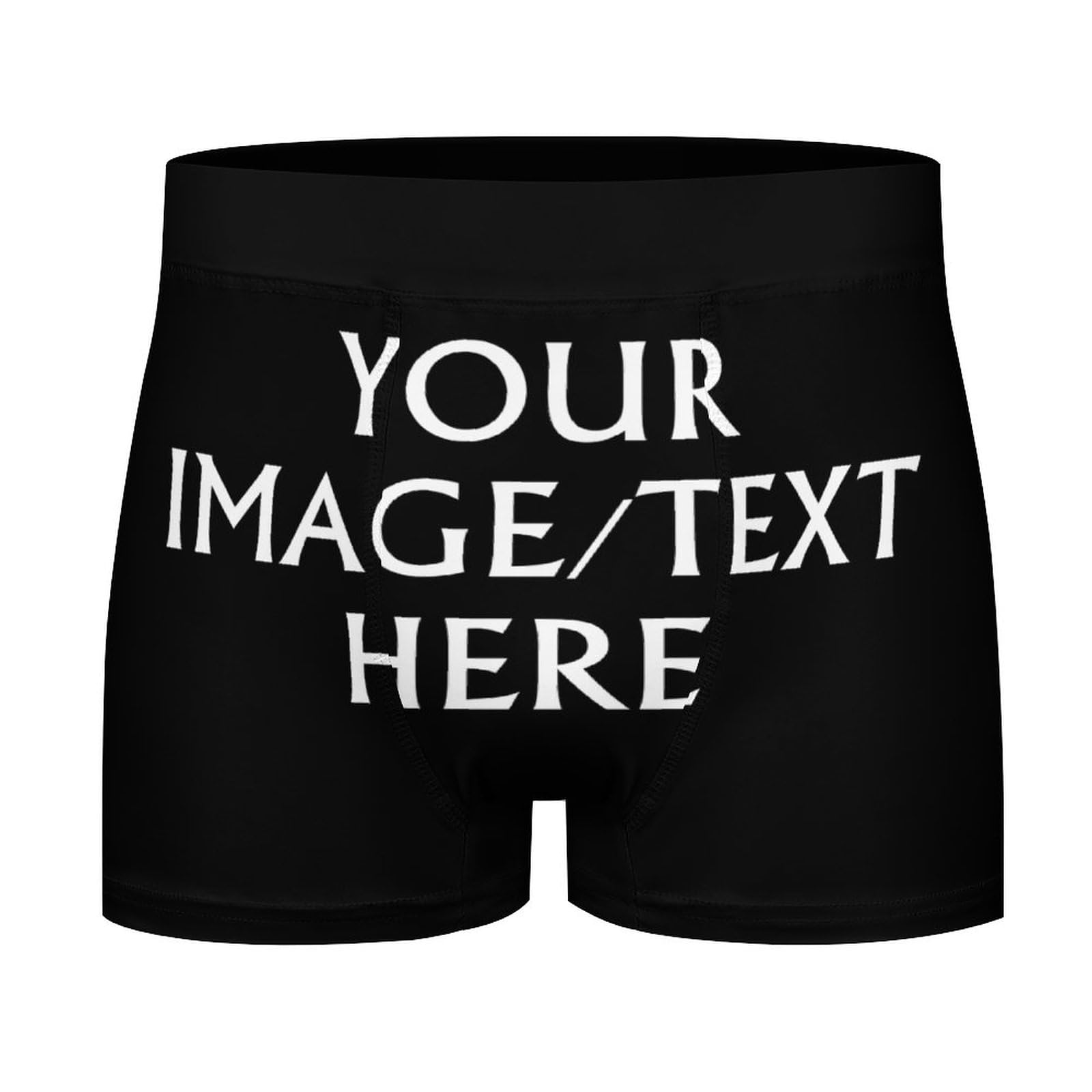 AOOEDM Funny Face Shorts Underwear Custom Boxer Briefs for Men, Personalised Underwear for Valentine's Day Gift