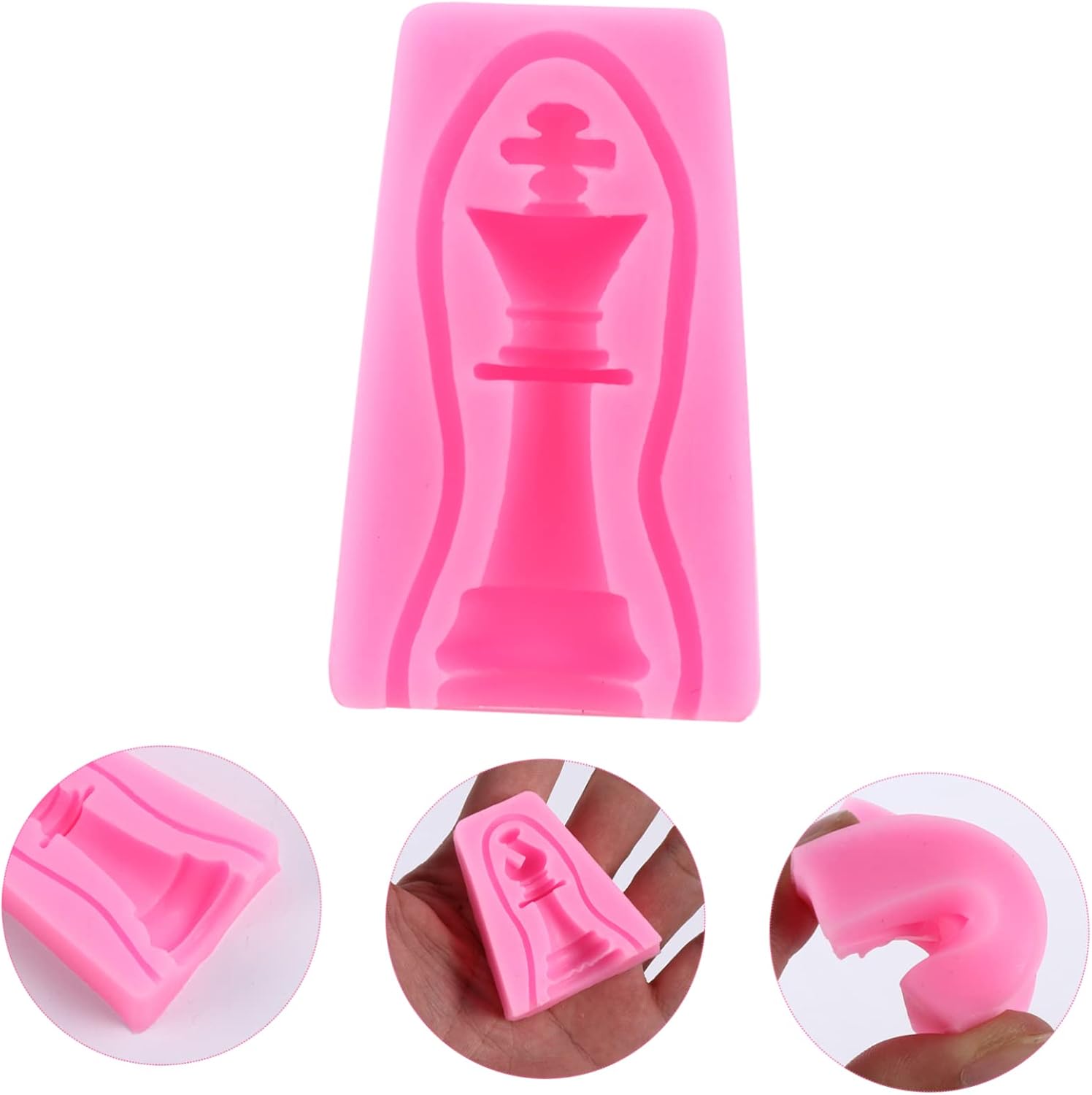 6Pcs Chess Silicone Fondant Molds for Cake Decoration Baking Tool for Candy Cupcake and Making for Creative Cake Designs