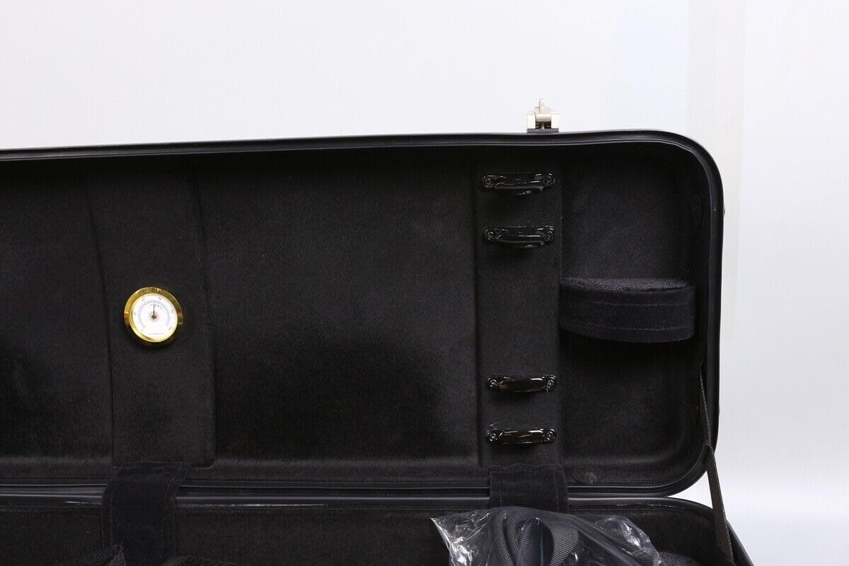 Custodia per violino 4/4 in fibra di carbonio, rettangolare, con codice di blocco, leggera e colorata, con tracolla resistente, colore bianco con codice di blocco