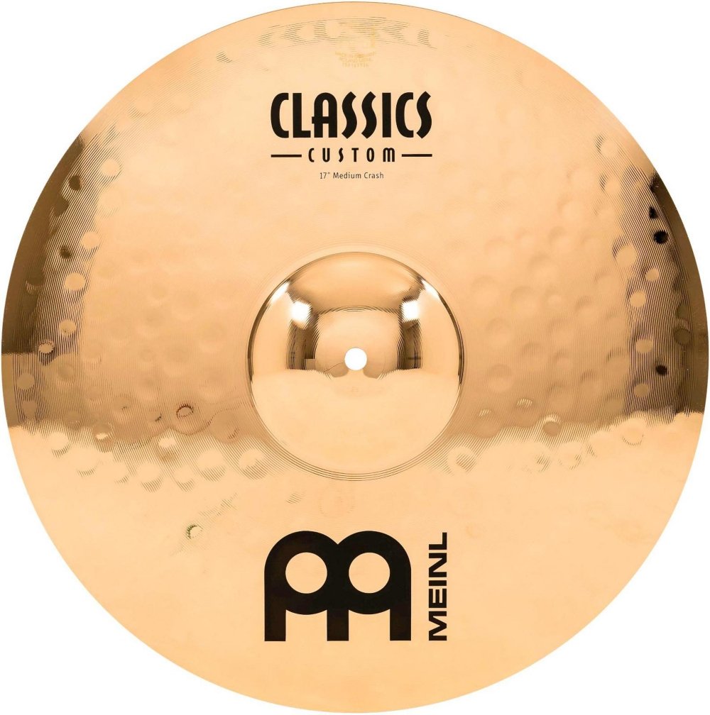 Meinl 17" Medium Crash Cymbal - Classics Custom Brilliant - Made in Germany, 2-YEAR WARRANTY (CC17MC-B)