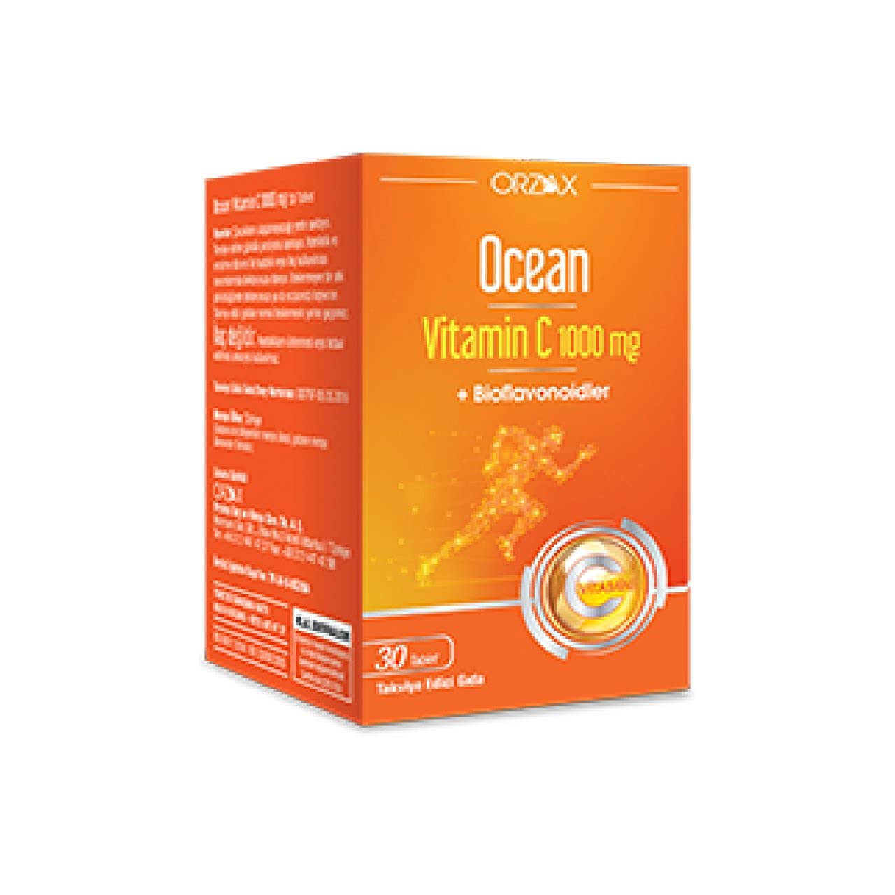 Ocean C Vitamini 1000 mg + Bioflavonoidler Antioksidan içeren Takviye Edici Gıda (1 x 30 tablet)
