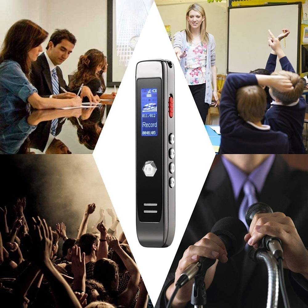 Grabadora de Voz Digital, grabadora de Voz de 16GB, Reproductor de MP3, reducción de Ruido, para conferencias, reuniones