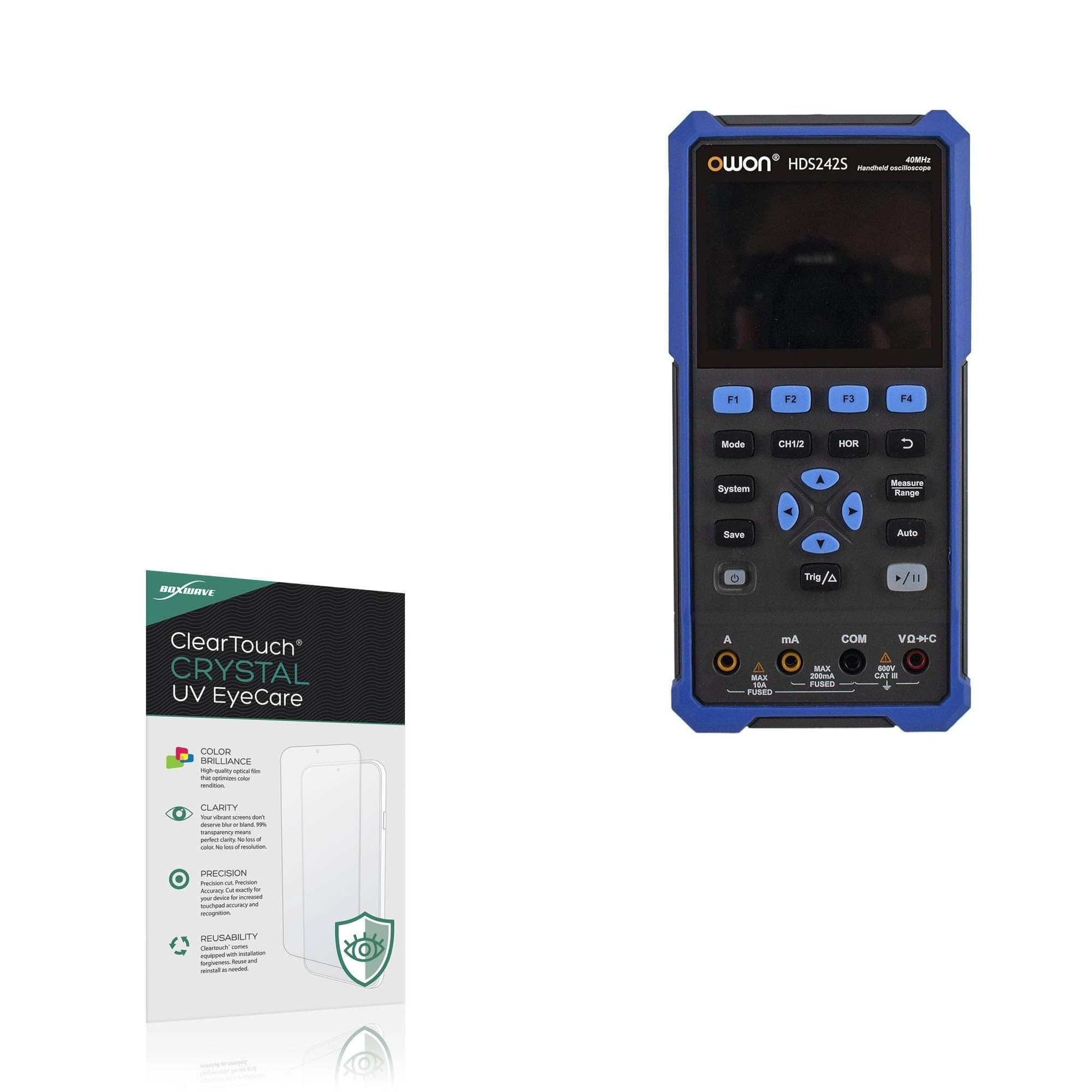 BoxWave Screen Protector Compatible With Owon HDS242S - ClearTouch Crystal Anti-UV EyeCare (2-Pack), Filters out Harmful Blue Light Reduce Fatigue