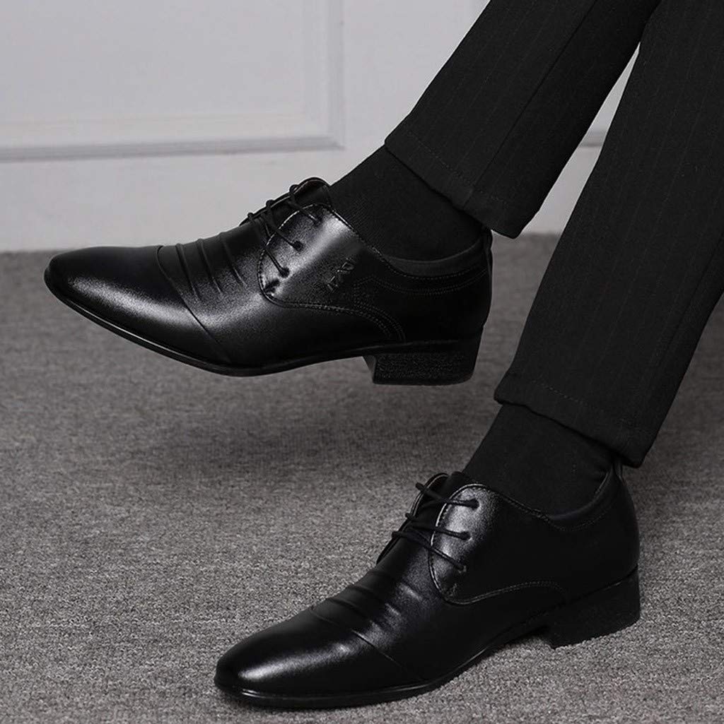 Giacca Cuoco Rossa Scarpe da Uomo in Stile con Lacci in Pelle Vintage Scarpe Casual da Lavoro in Pelle con Punta 30 Anni