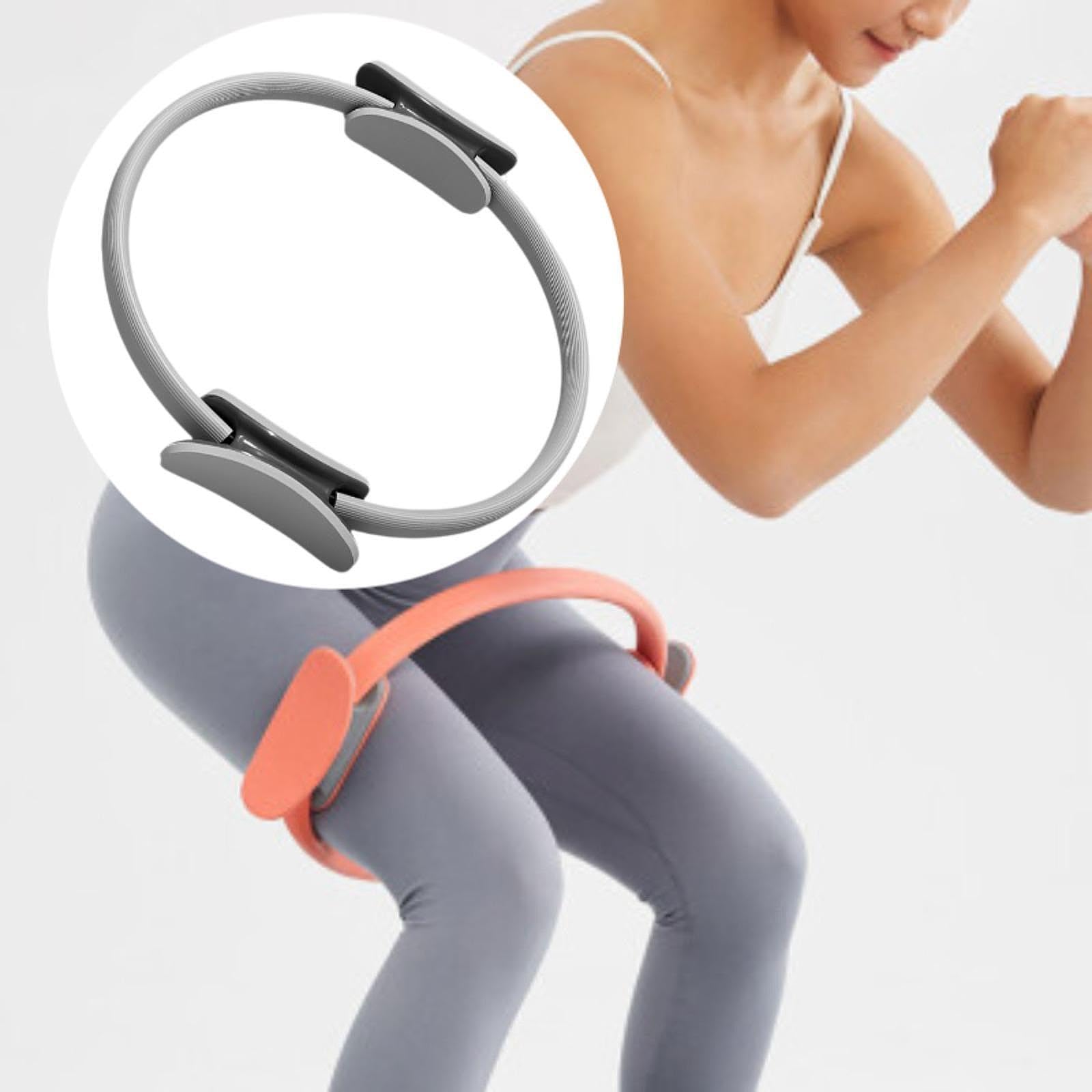 Aro de Pilates Aro de Pilates para Mujer Inicio Accesorios de Pilates Aro de Fitness para Ejercicios, Gris