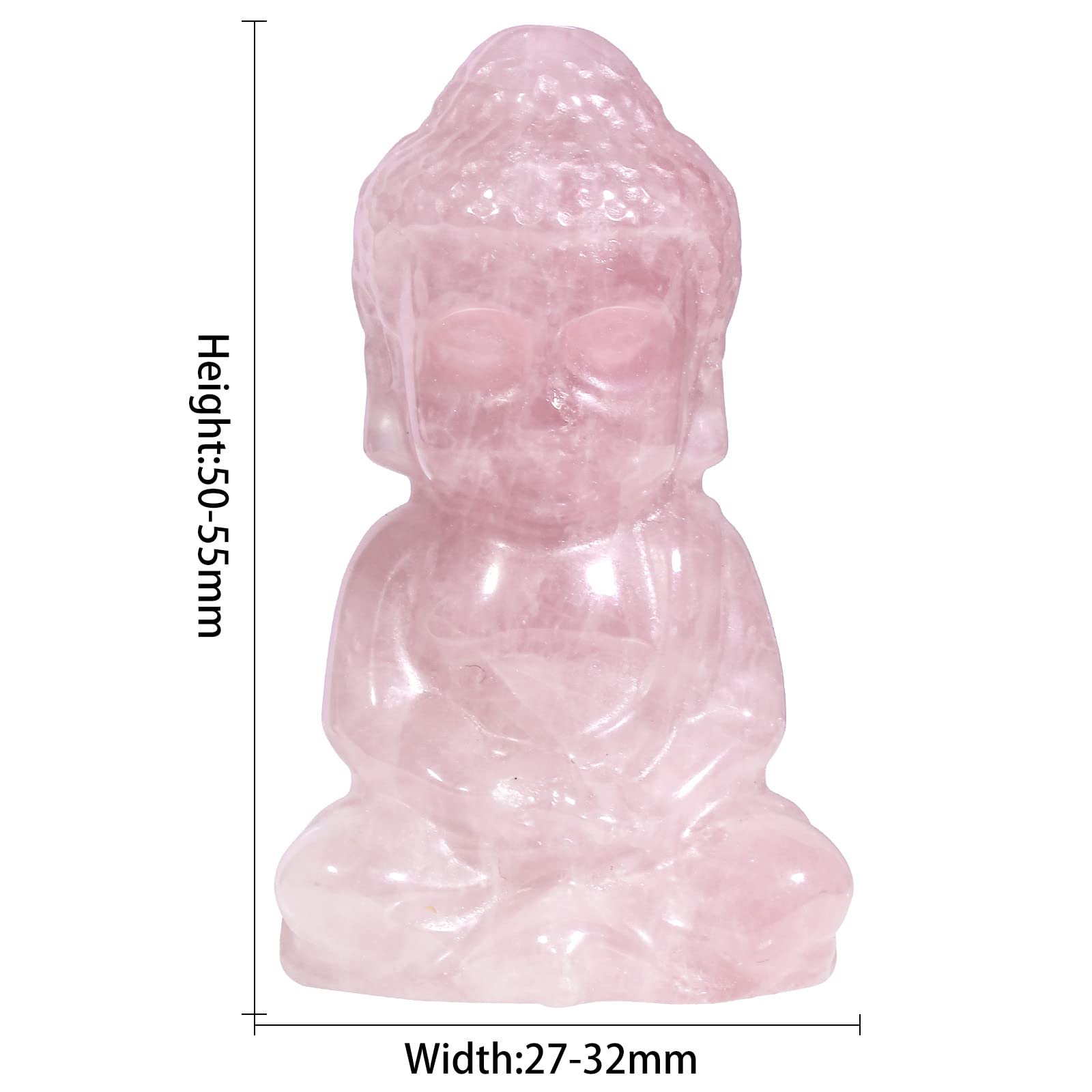 mookaitedecor Rose Quartz Crystal Baby Buddha Statue - Image 2