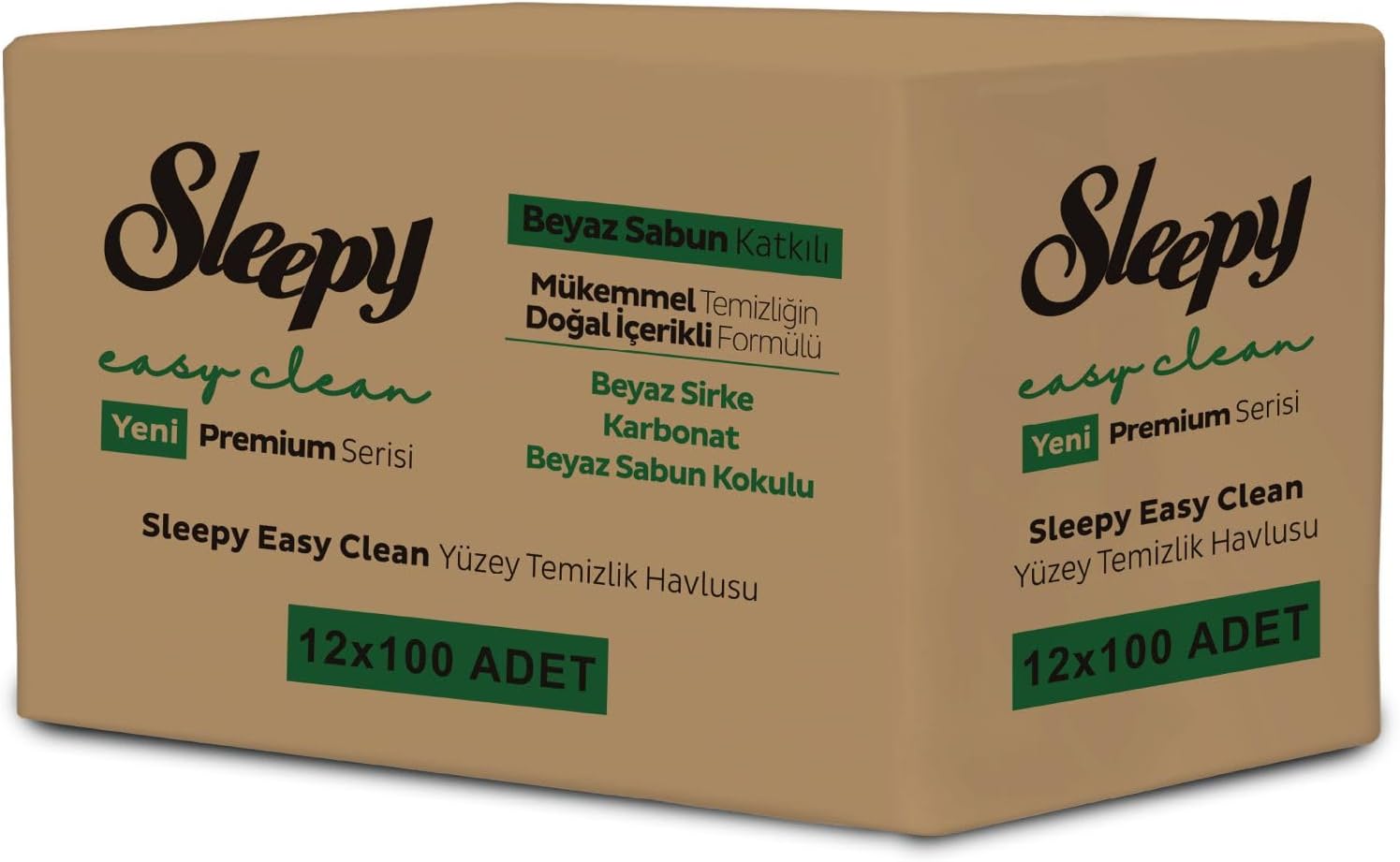 Sleepy Easy Clean White Soap Additive Surface Cleaning Towel, 1200 Sheets