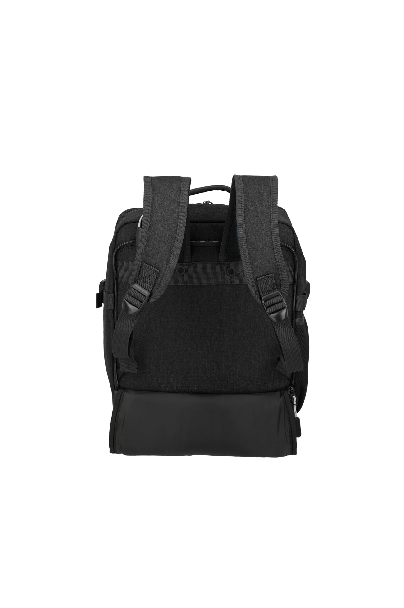 Travelite Rucksack KICK OFF, Laptopfach 15,6 Zoll, Handgepäck Rucksack mit Rollen und Teleskopgestänge, vielseitiger Reiserucksack, 30 x 40 x 20/23 cm, 24/28 L