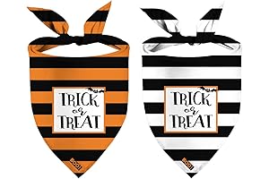 Halloween Dog Bandanas Puppy Scarf - Trick or Treat Dog Treats
