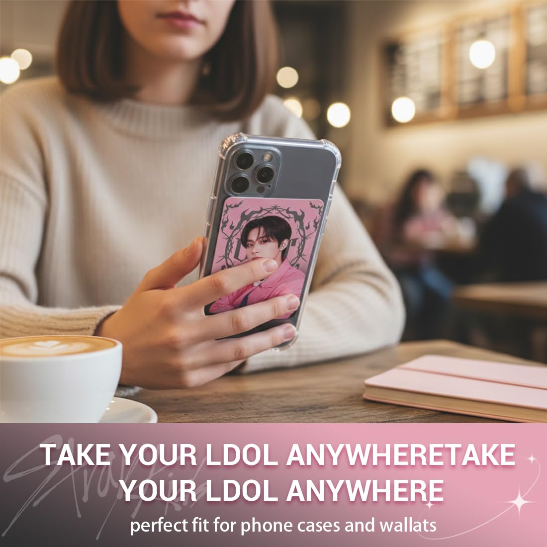 Kpop Stray Kids – 60 Cartes Lomo + 32 Autocollants – Photos Haute Définition, Format 53x84 Mm, Thème Rose Et Noir – Collection Fan