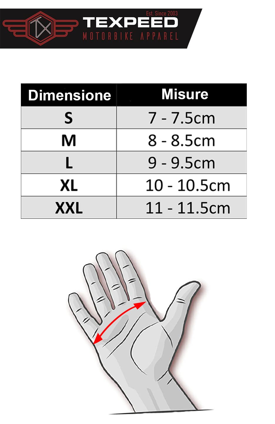 Texpeed Guanti Vera Pelle Moto Uomo - Guanti Da Ciclomotore Impermeabili Con Armatura CE - Inverno o estate - Nero - Polsino cortot - XL