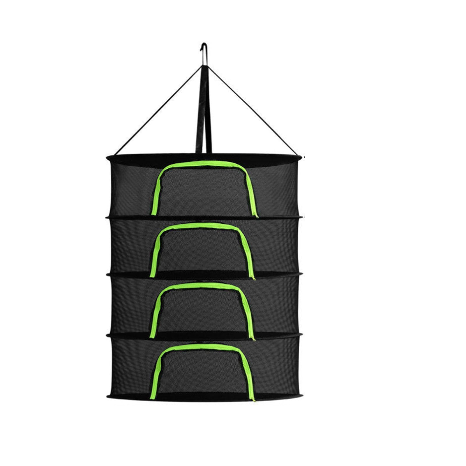 ljhnba Permanent Nylon Fabric Drying Rack Foldable Design for Efficient Ventilation and Space Saving U Zippered Drying Net
