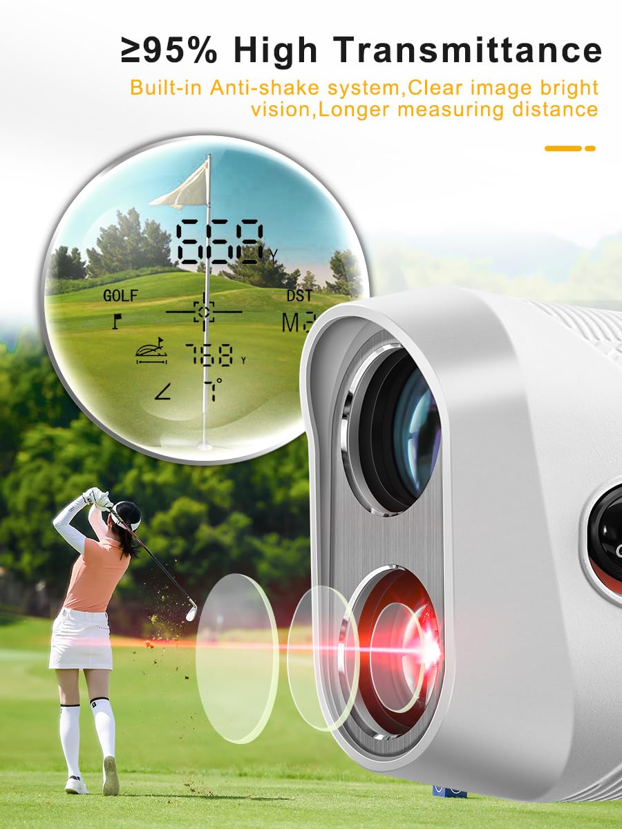Télémètre laser de chasse et de golf, grossissement 7x, distance de 1 200 mètres, haute précision de verrouillage des vibrations, mode pente balayage continu