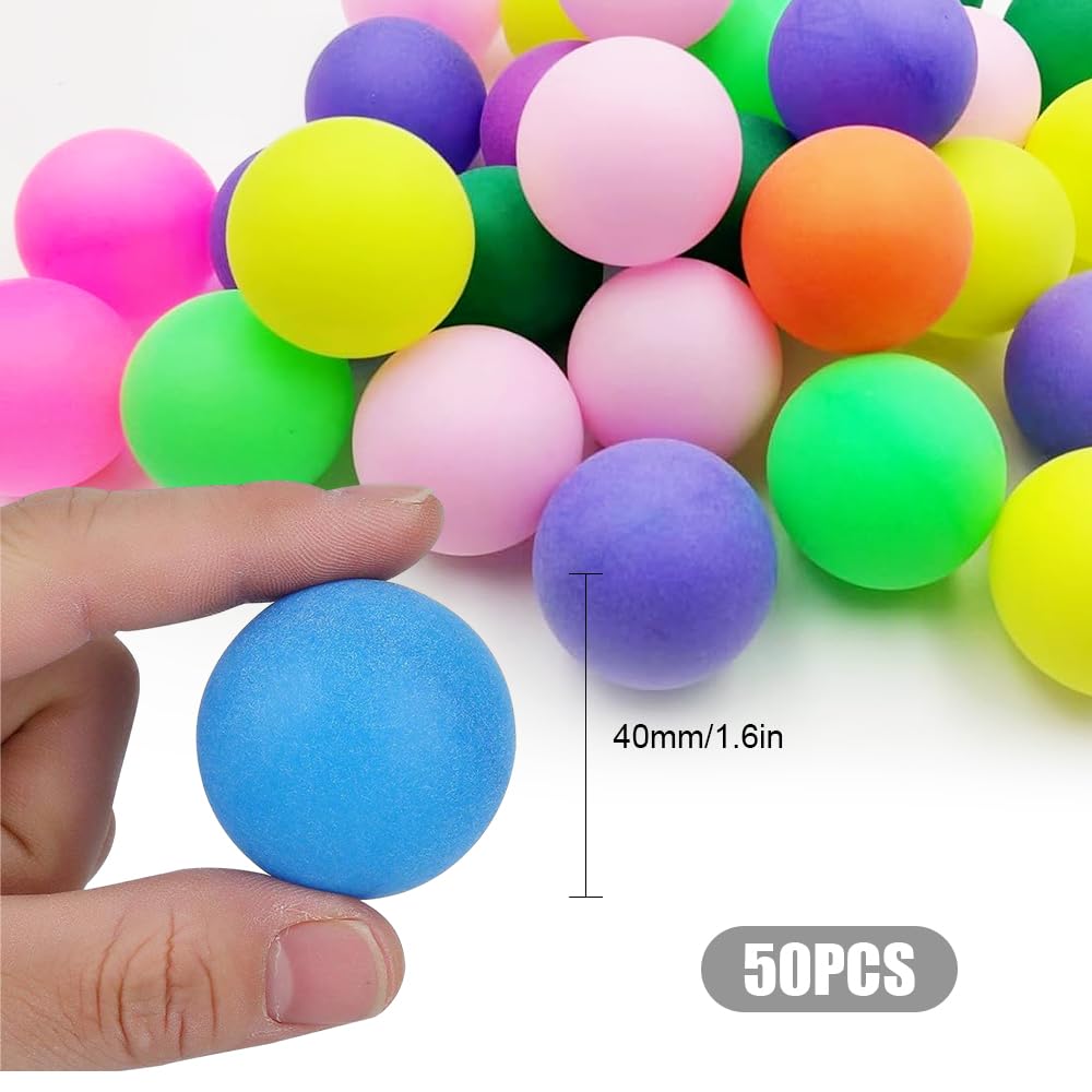 Balles de Ping Pong 40 mm 50 Pièces Mizikuu pour Entraînement Décoration Fête