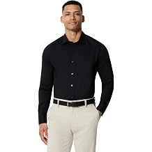 Amazon Essentials Mens Regular Fit Stretch Wrinkle Free Spread Collar Dress Shirt