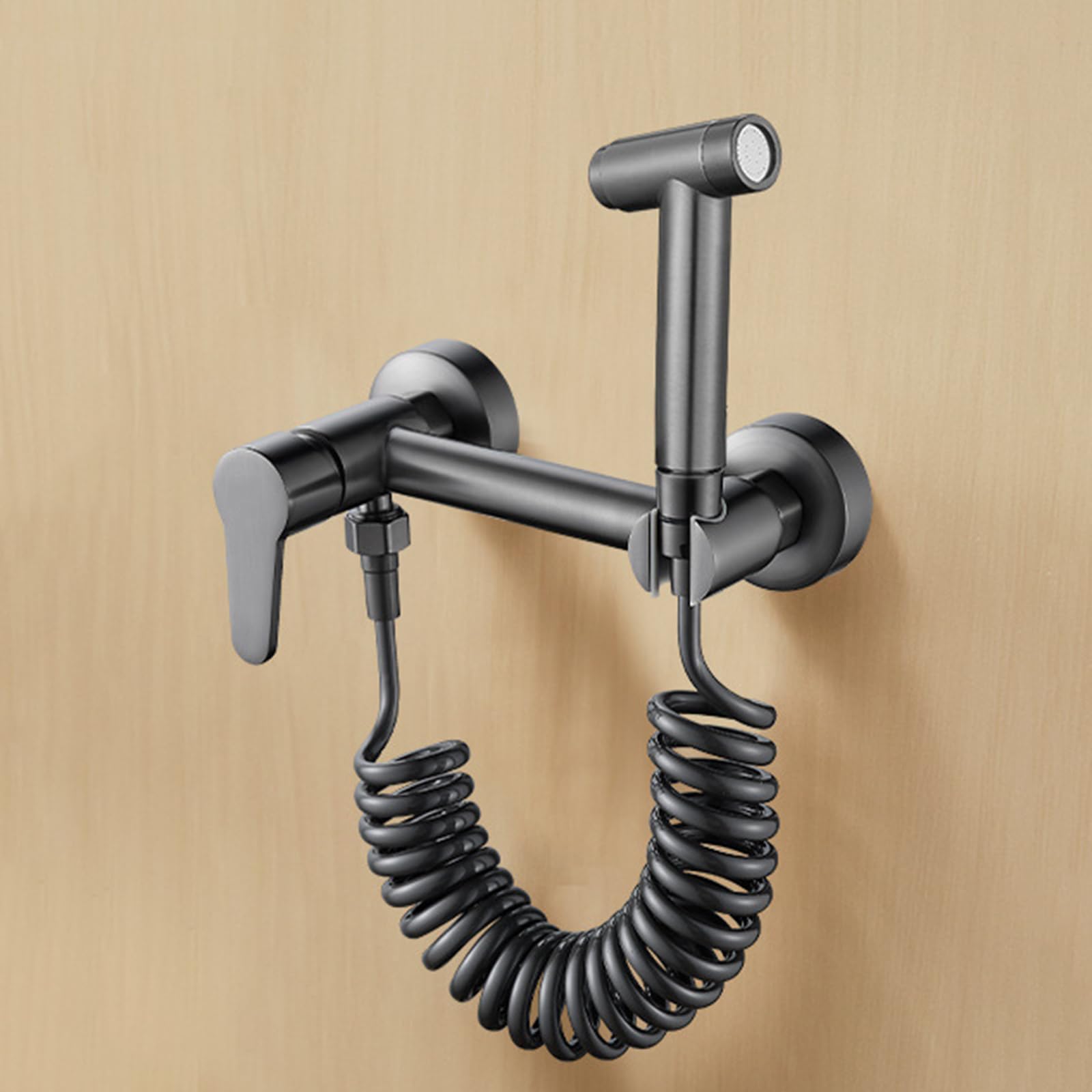 Yjyjy Grey Bidet Sprayer Wall Mount Brass Hand Held Bidet Sprayer For Toilet Hot And Cold Water