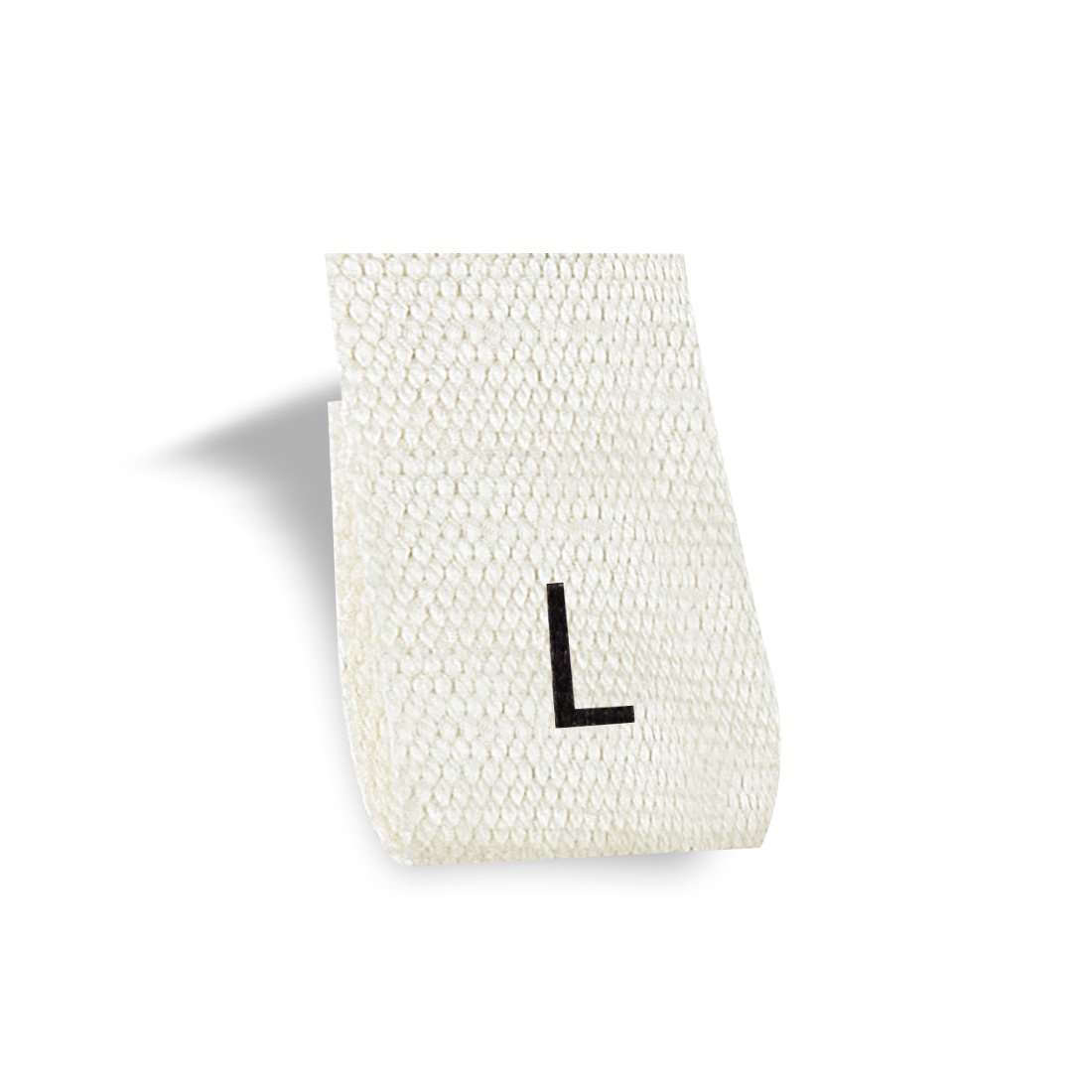 Wunderlabel Cotton Adult Size Label Woven Crafting Craft Art Fashion Ribbon Ribbons Tag Clothing Sewing Sew Clothes Garment Fabric Material Embroidered Labels Tags, Black on Cream, L 25 Labels