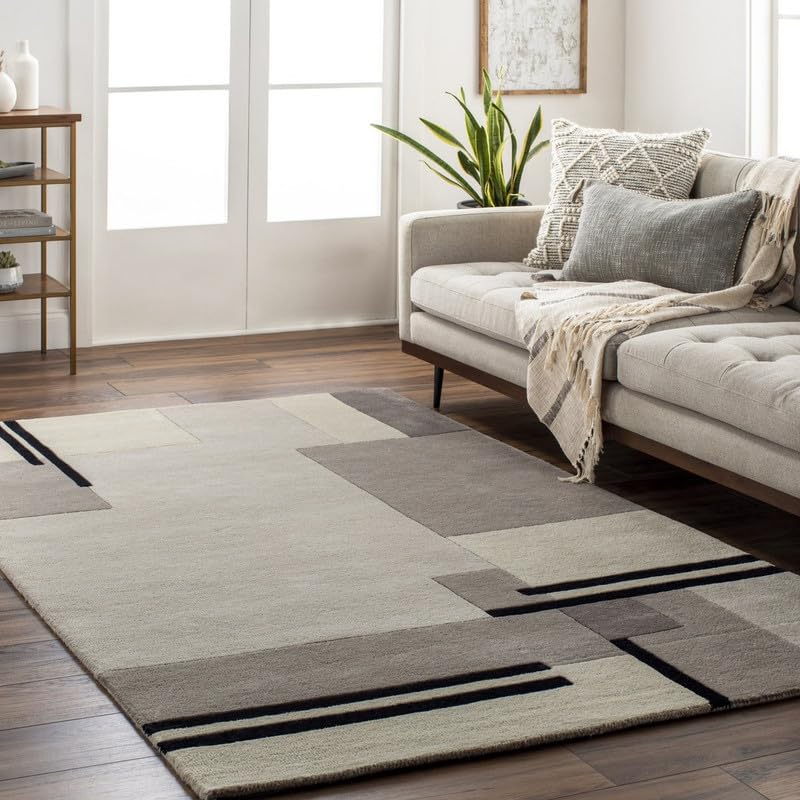 Handmade Wool Carpet for Living Room Hall Bedroom Rugs for Living Room, Size 6 x 9 Feet.-image-39