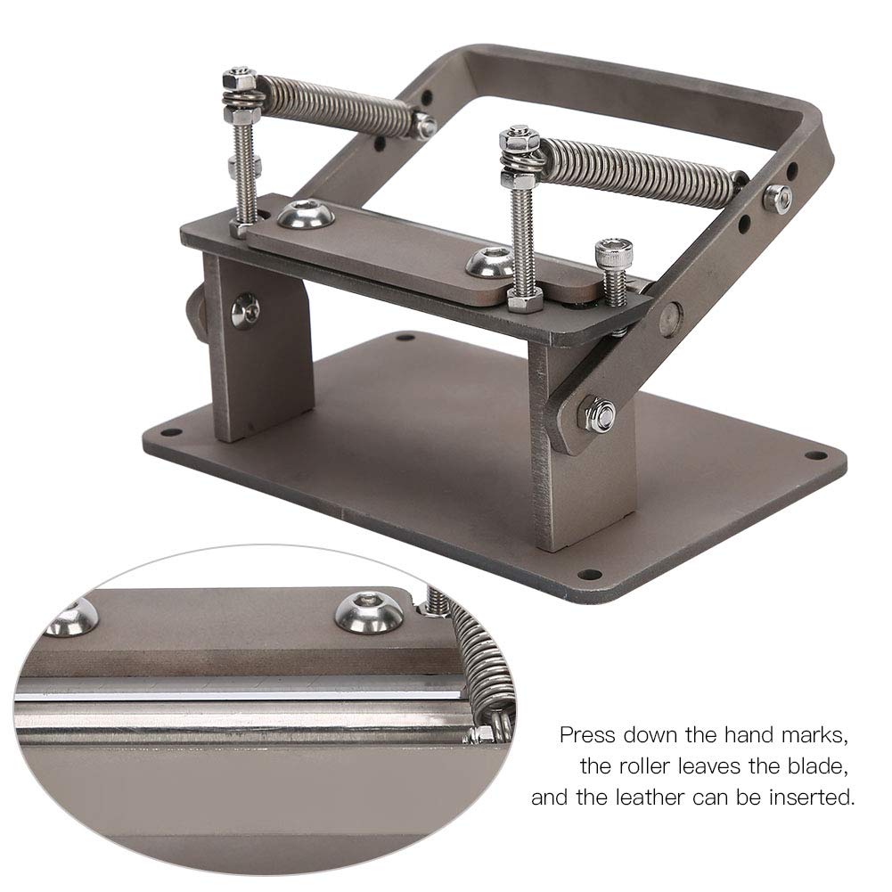 AMONIDA Raschiatore per Pelle Utensile Manuale Raschietto per Pelle Manuale Durevole Spessore Regolabile per Progetti in Acciaio Inossidabile 1 unità