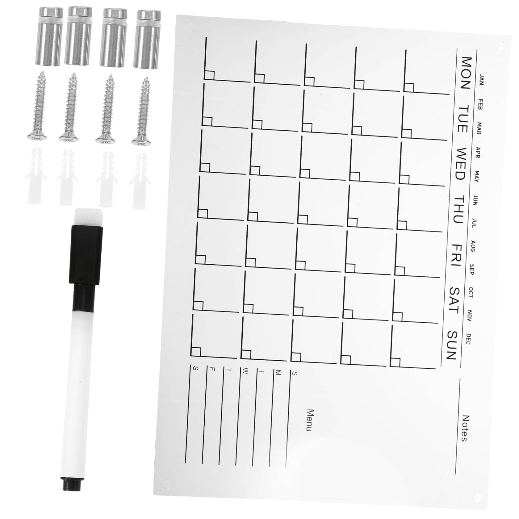 Acryl Wandkalender Abwischbar mit Wochenplaner Funktion Transparent Geruchsneutral Umweltfreundlich Leichtes Design für Büro und Shop Zufällige Farbe