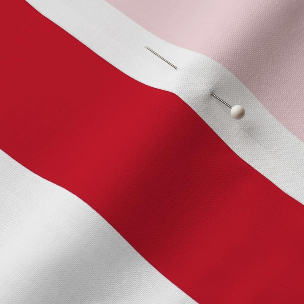 Spoonflower Fabric - Carnival Inch Red Stripes Circus Tent Fair Striped Printed on Petal Signature Cotton Fabric by The Yard - Sewing Quilting Apparel Crafts Decor