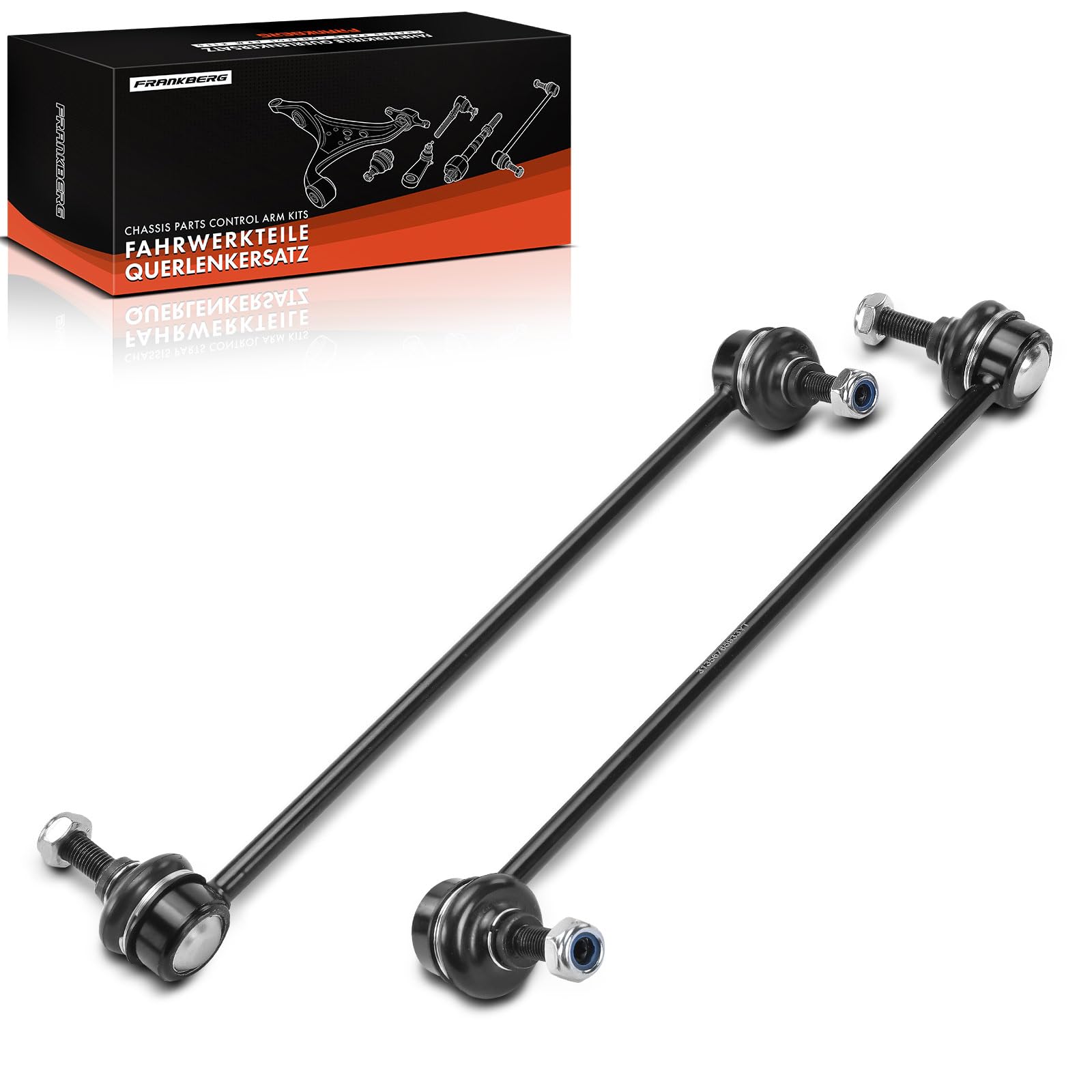 Frankberg 2x Biellette Barre Stab Essieu Avant Compatible avec Série 1 E81 E82 E87 E88 116-135 1.6L-3.0L 2004-2013 Série 3 E90 E91 E92 E93 316-335 1.6L-3.0L 2004-2013 Remplacer# 31356765933