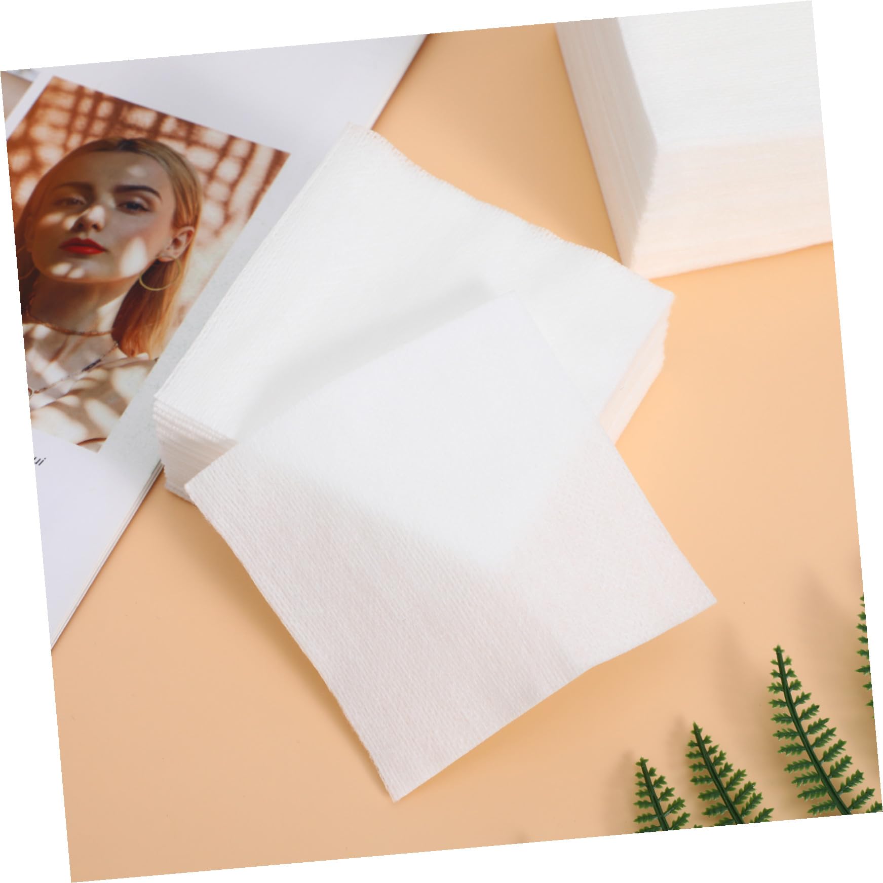 FOMIYES 400 Stück Einweg Vlies Pads 10x10cm Entferner Tücher Atmungsaktiv Für Gesichtsreinigung Damen