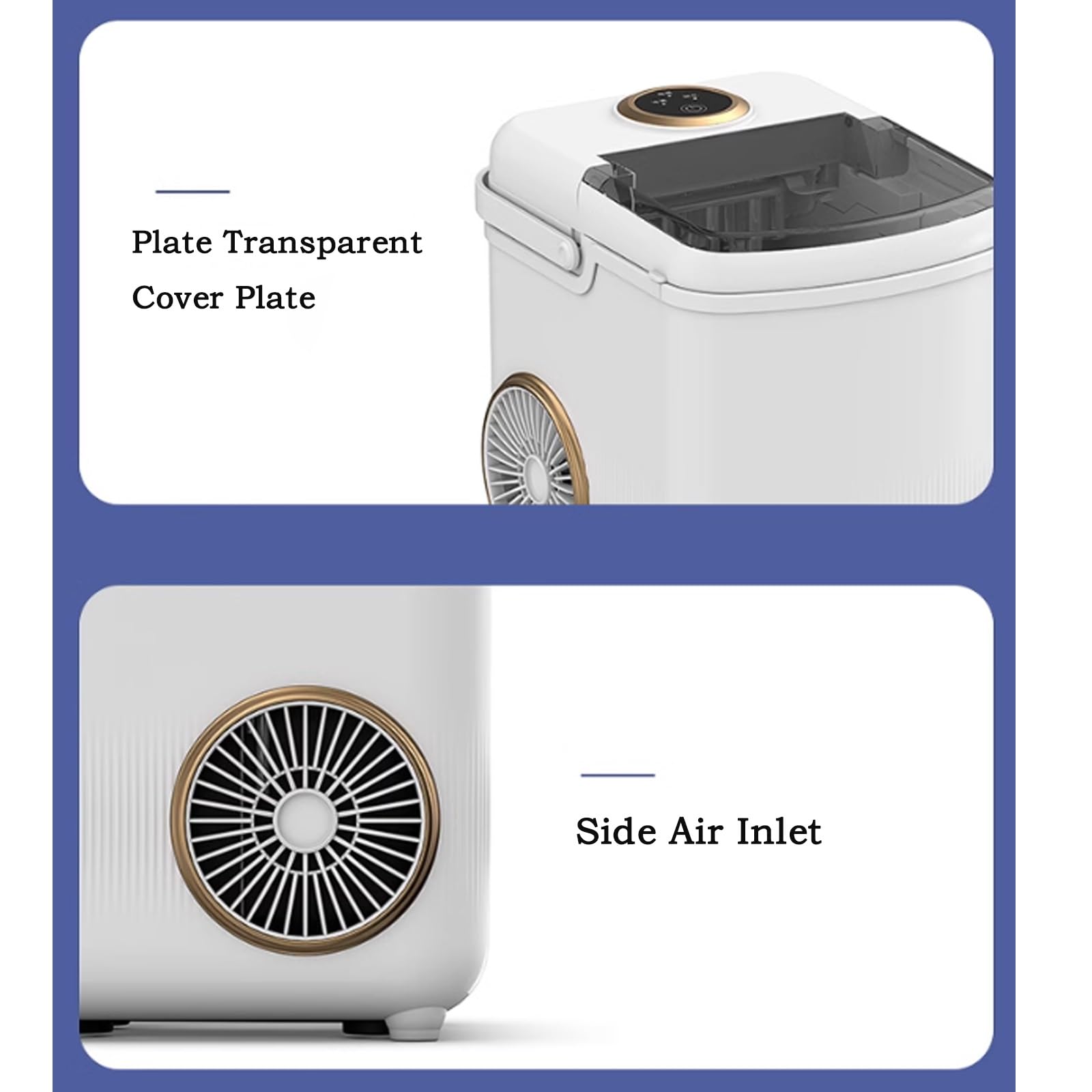Máquina para fabricar hielo sobre encimera Máquina for hacer hielo comercial, 15kg, pequeño dormitorio, hogar, Mini estudiante, máquina for hacer cubitos de hielo redondos completamente automática Máq