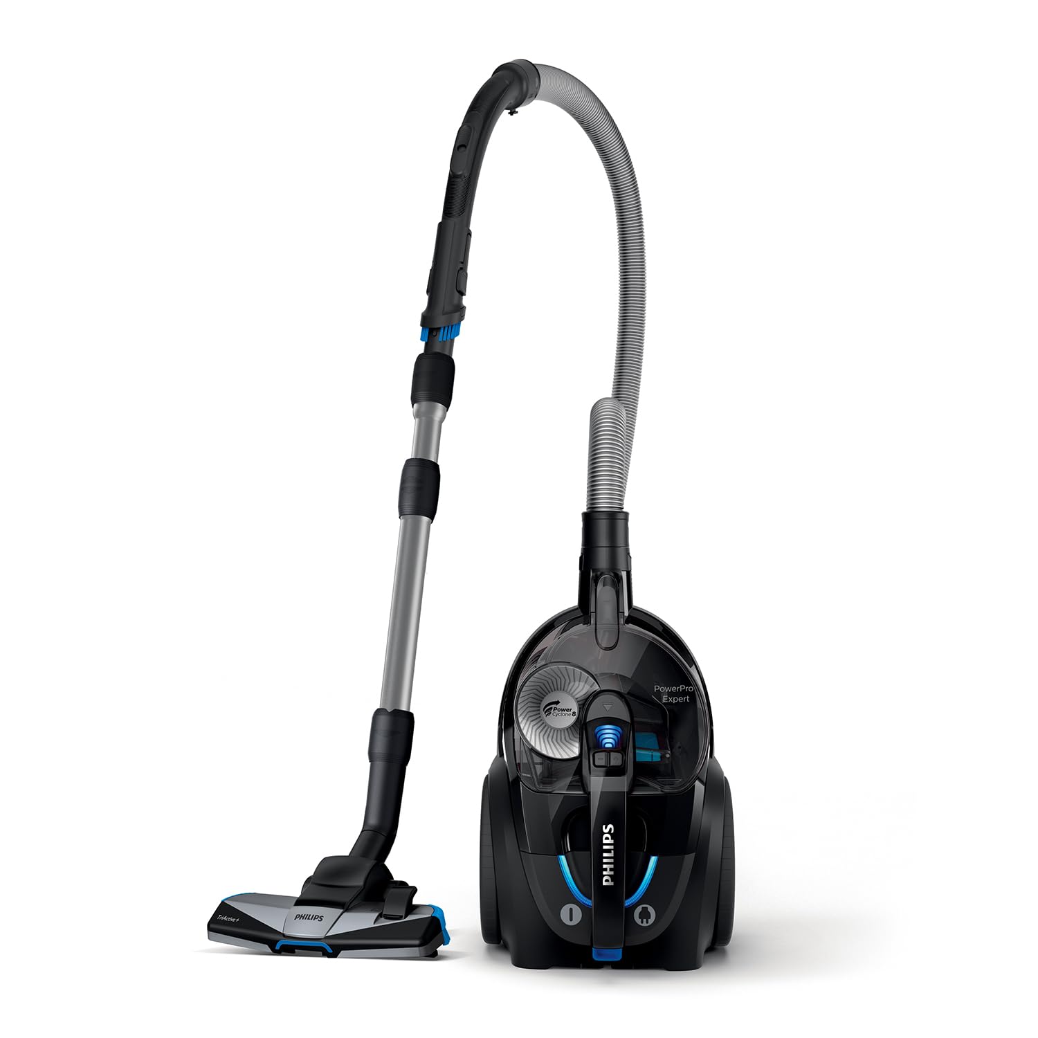 Philips FC9741/09 beutelloser Staubsauger PowerPro Expert (TriActive Standard-Düse, 900 W, 2 L Staubvolumen, integriertes Zubehör) schwarz