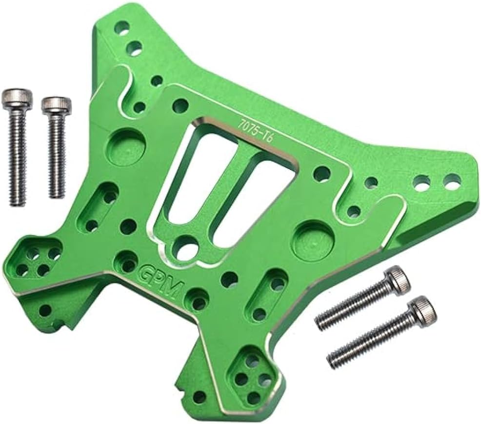 5Pc Set Upgrades Aluminum 7075-T6 Rear Shock Tower With 1/8 4Wd Sledge Monster Truck 95076-4 Rc Cars By GPM (green)