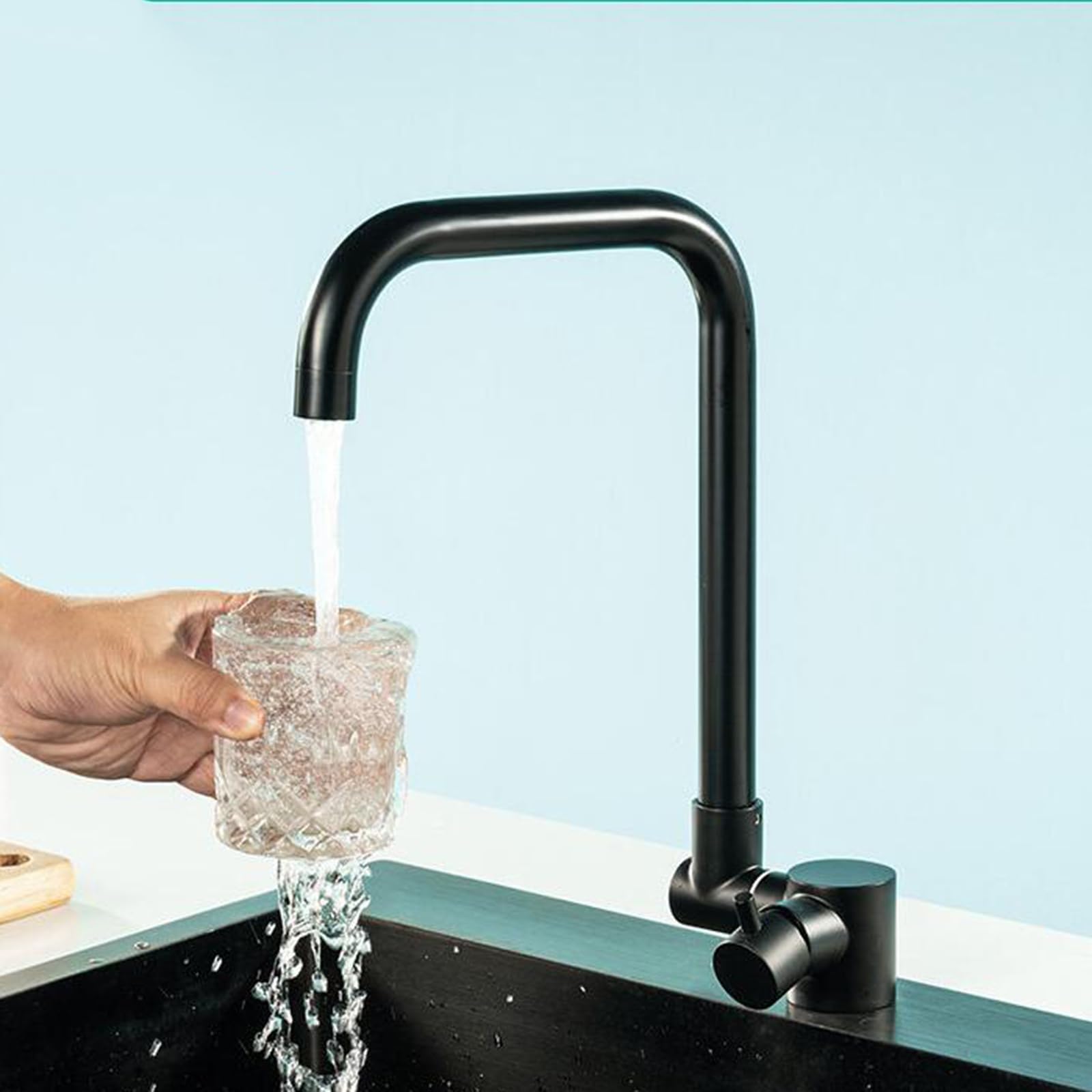 Mitigeur de cuisine pliable anti-blocage de fenêtre en inox robuste